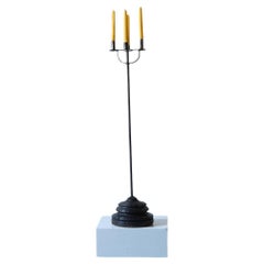 Early 19th iron and fruitwood Candelabra British Circa 1820s