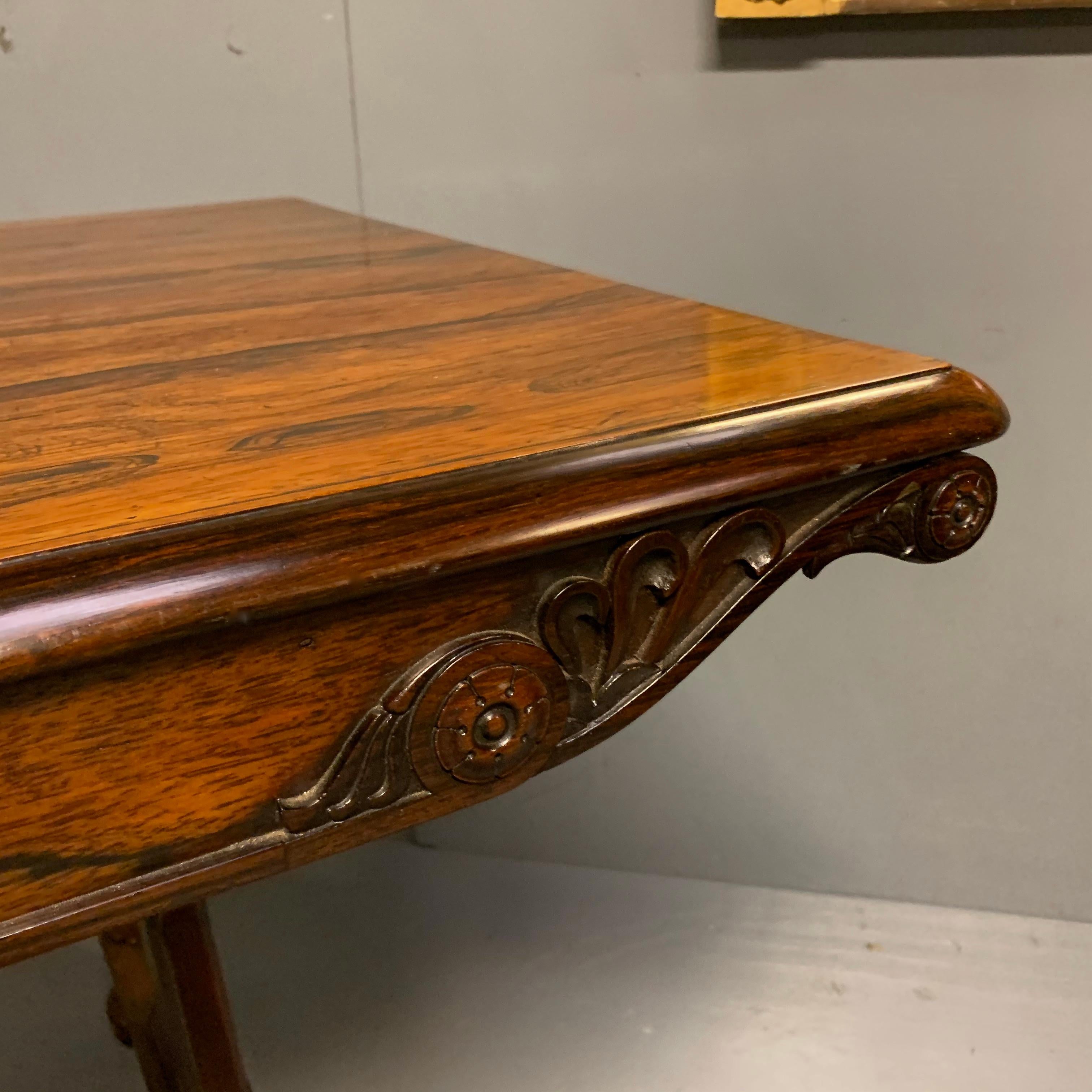 Early 19th Century Regency Rosewood Library Centre Table in Super Condition 9