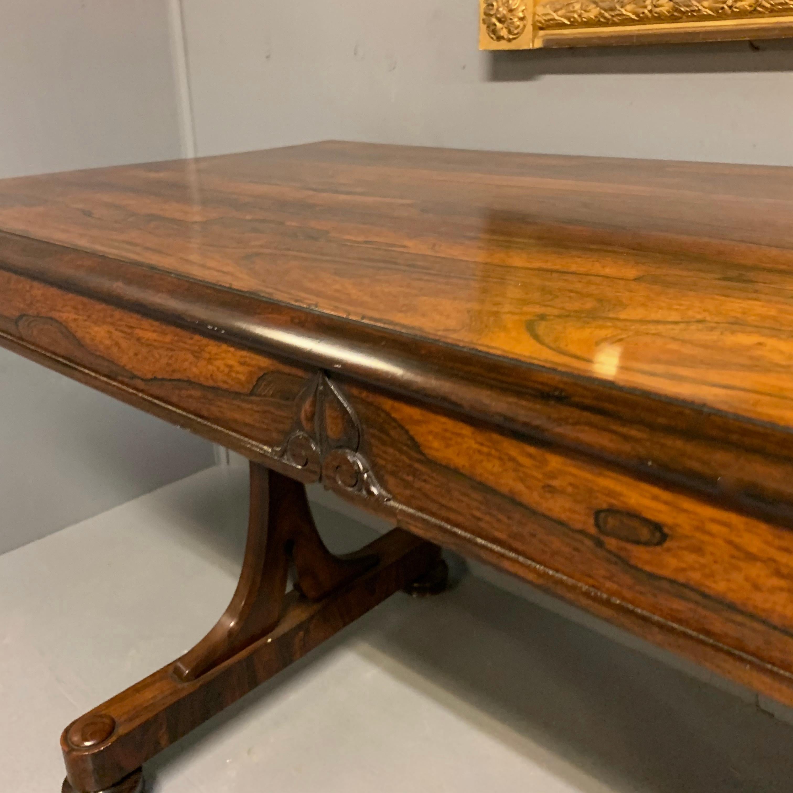 English Early 19th Century Regency Rosewood Library Centre Table in Super Condition