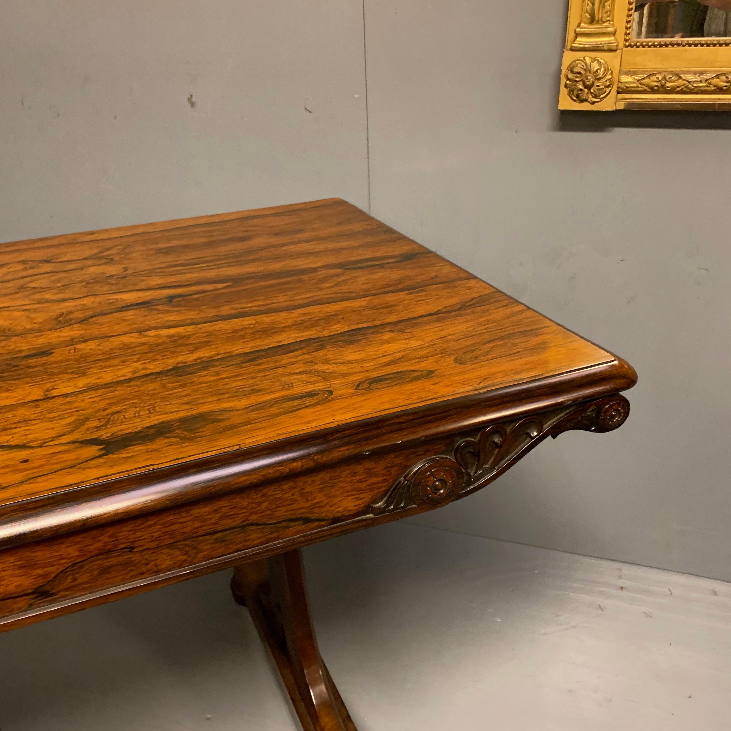 Early 19th Century Regency Rosewood Library Centre Table in Super Condition 1