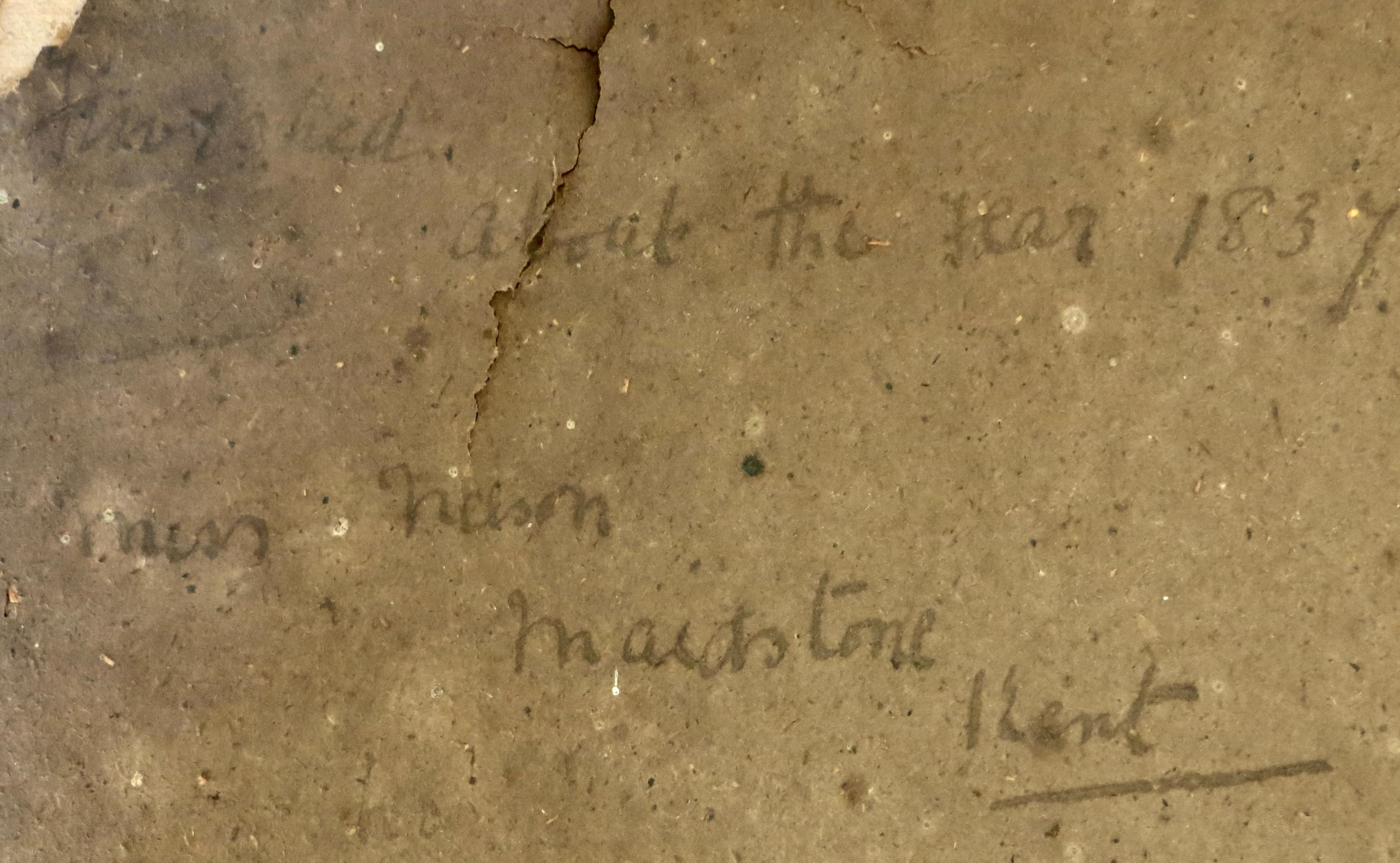 Tapisserie à l'aiguille Début du XIXe siècle. Échantillon américain de Mary Nelson datant d'environ 1837 en vente