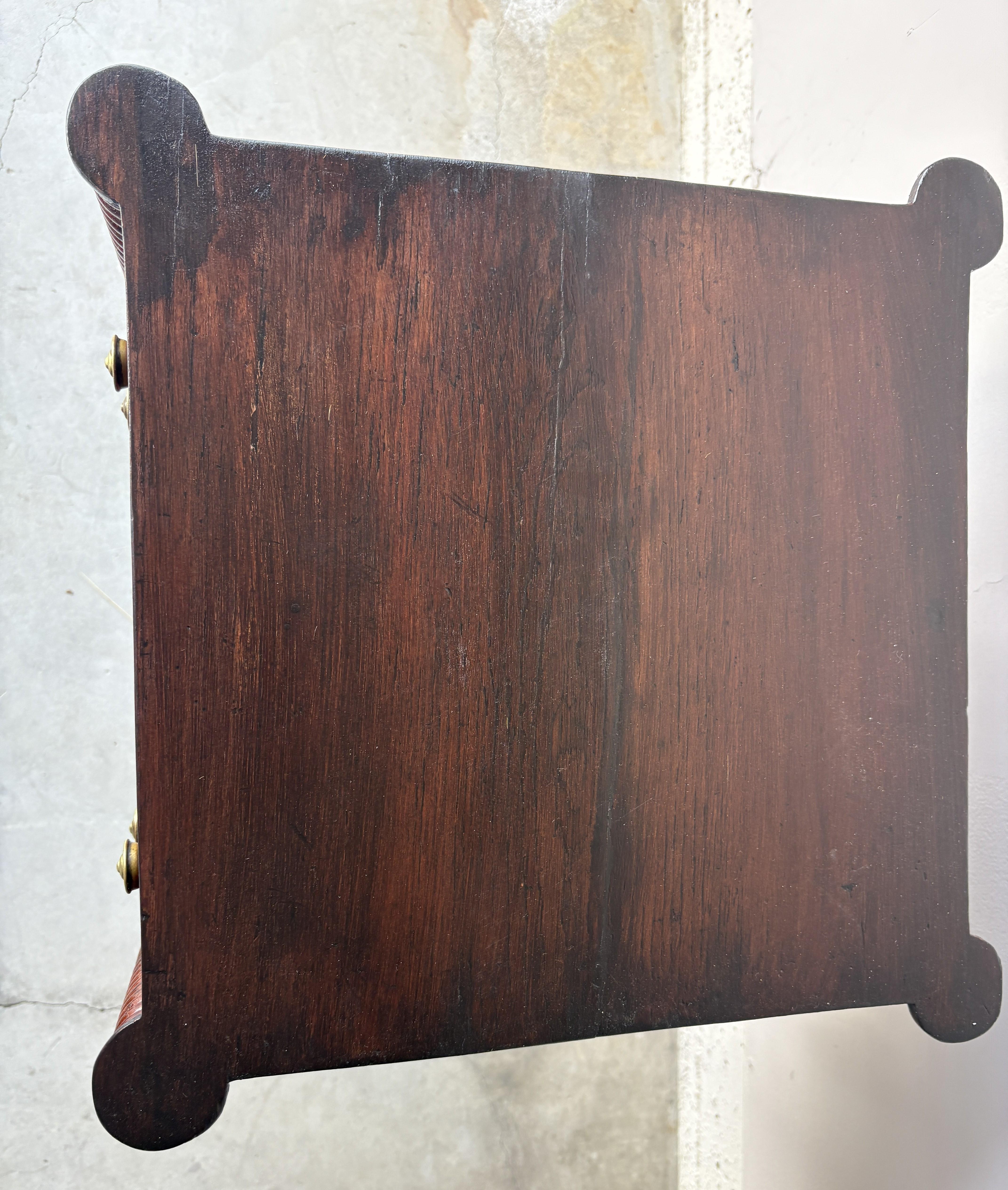 19th Century Early 19thc Cherry Wood Two Drawer Stand For Sale