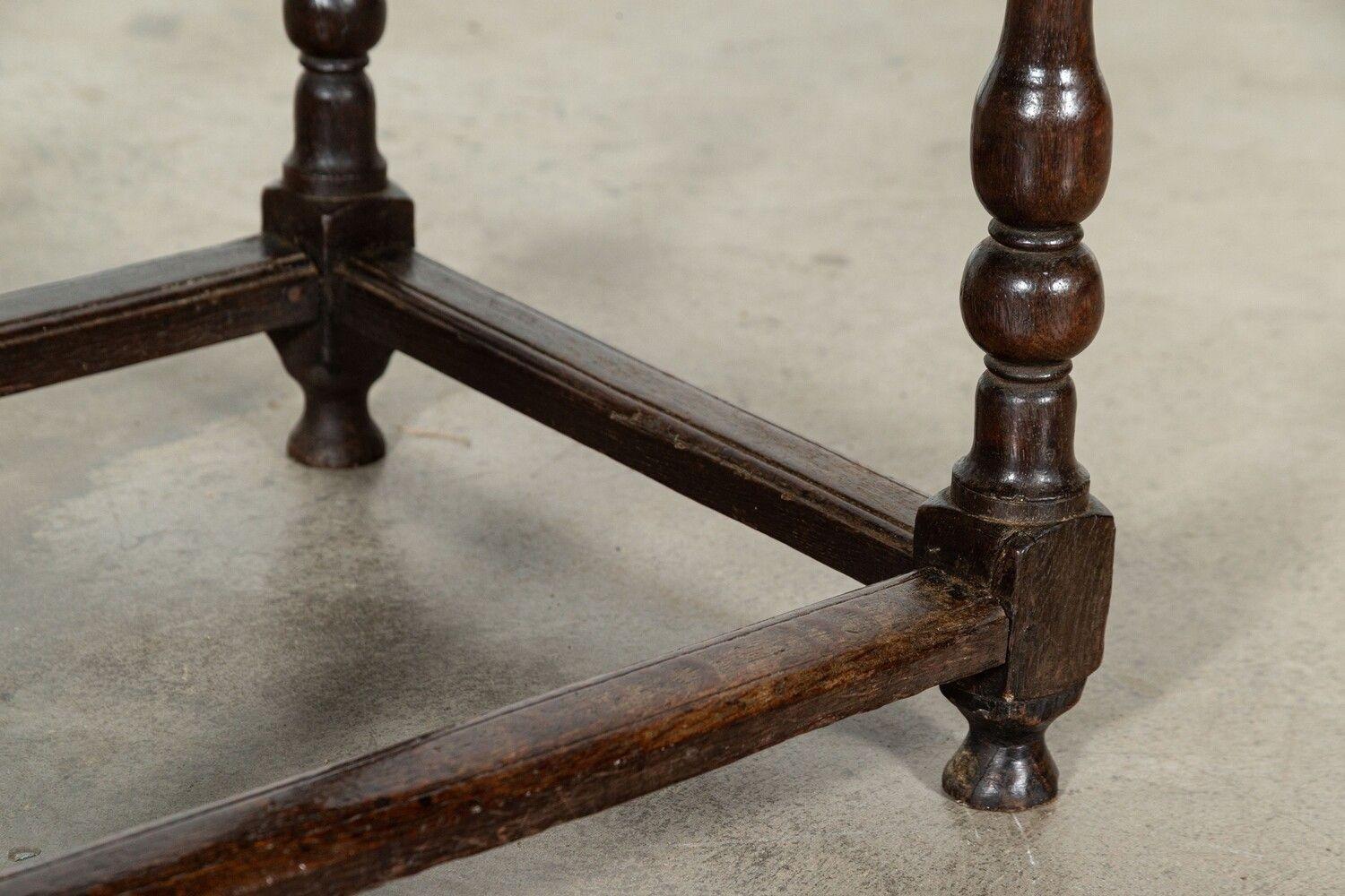 Early 19thC English Vernacular Oak Hall Table For Sale 8