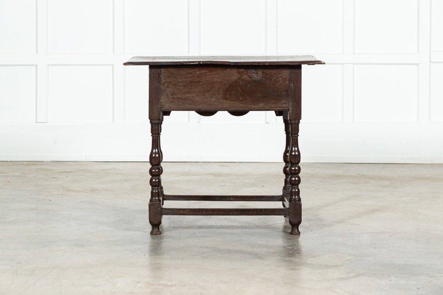 Early 19thC English Vernacular Oak Hall Table For Sale 10