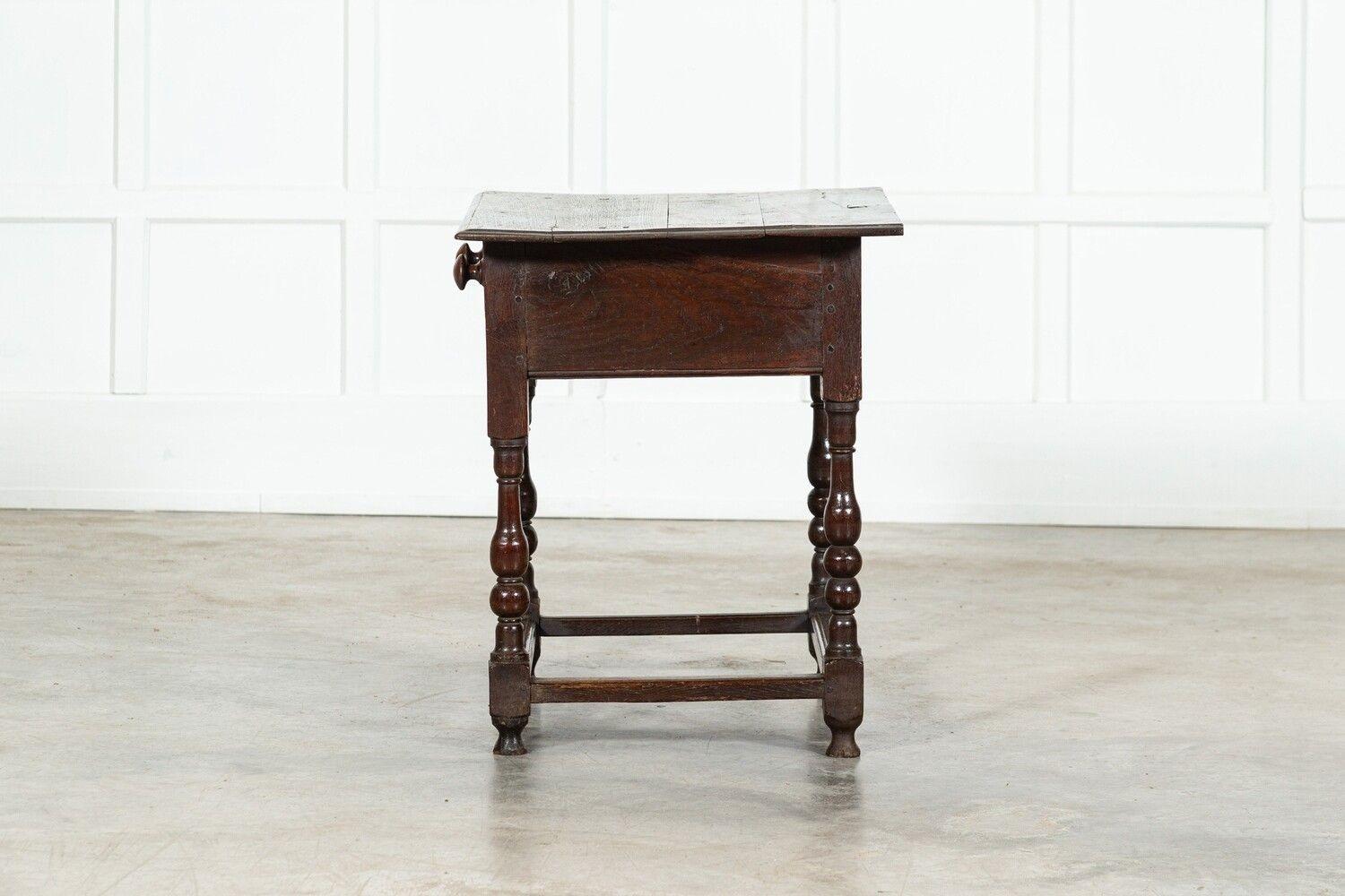 Early 19thC English Vernacular Oak Hall Table For Sale 3