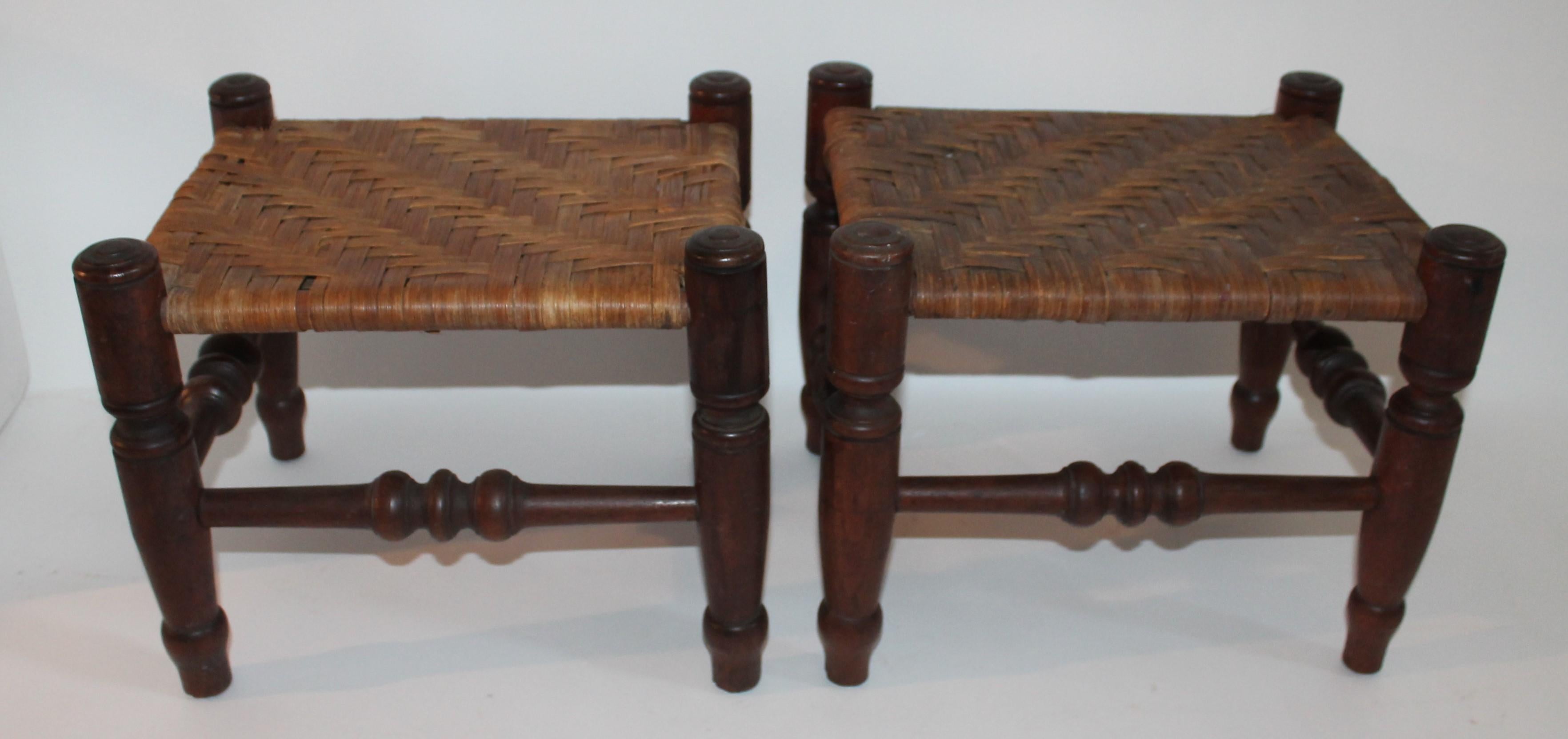 Country Early 19th Century Foot Stools, Pair