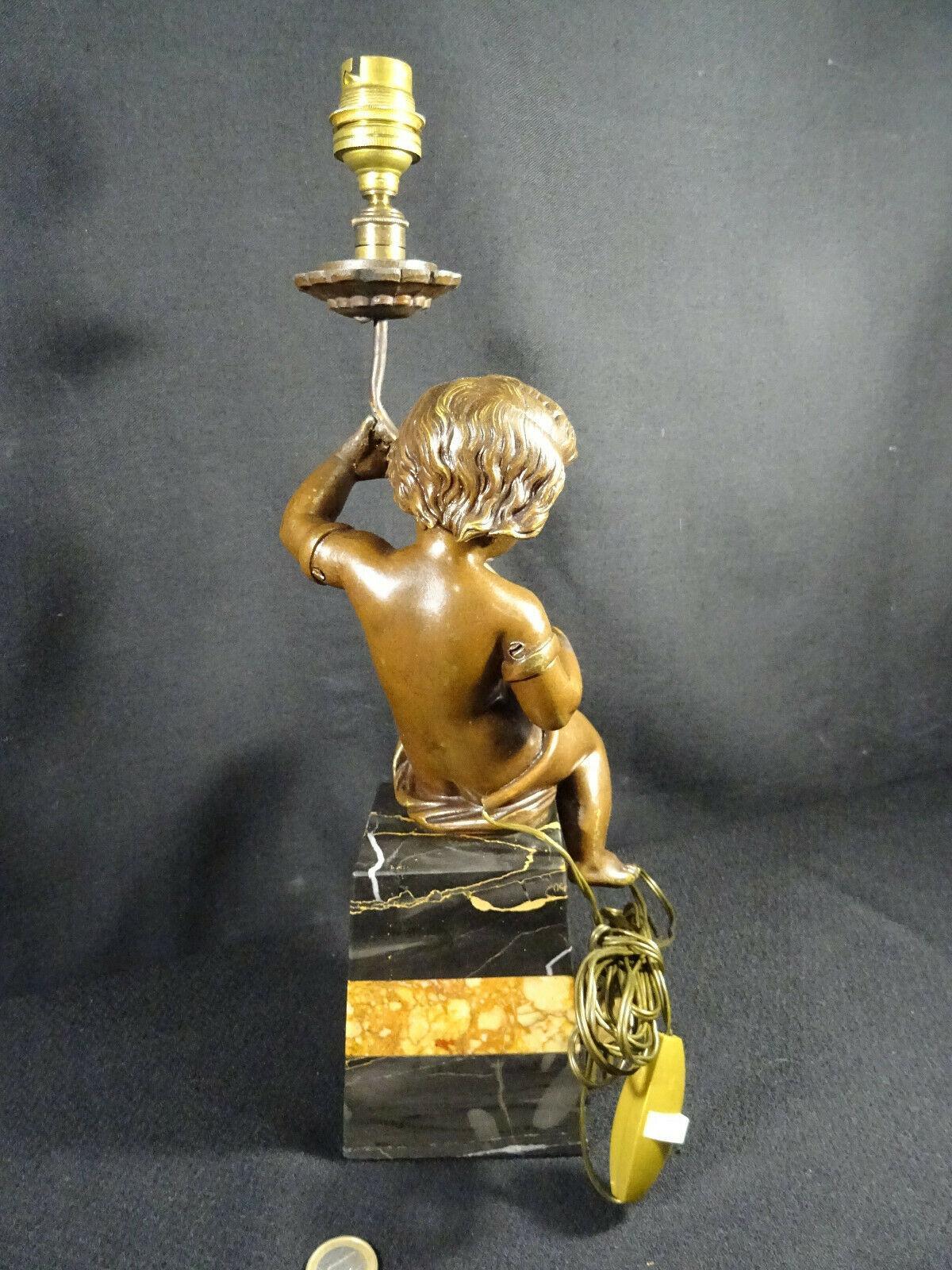 Lampe de table Louis XV en bronze ancien du début du 19ème siècle - Ultra Haute Qualité en vente 7