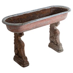 Early 19thC French Country House Stone Griffin Planter