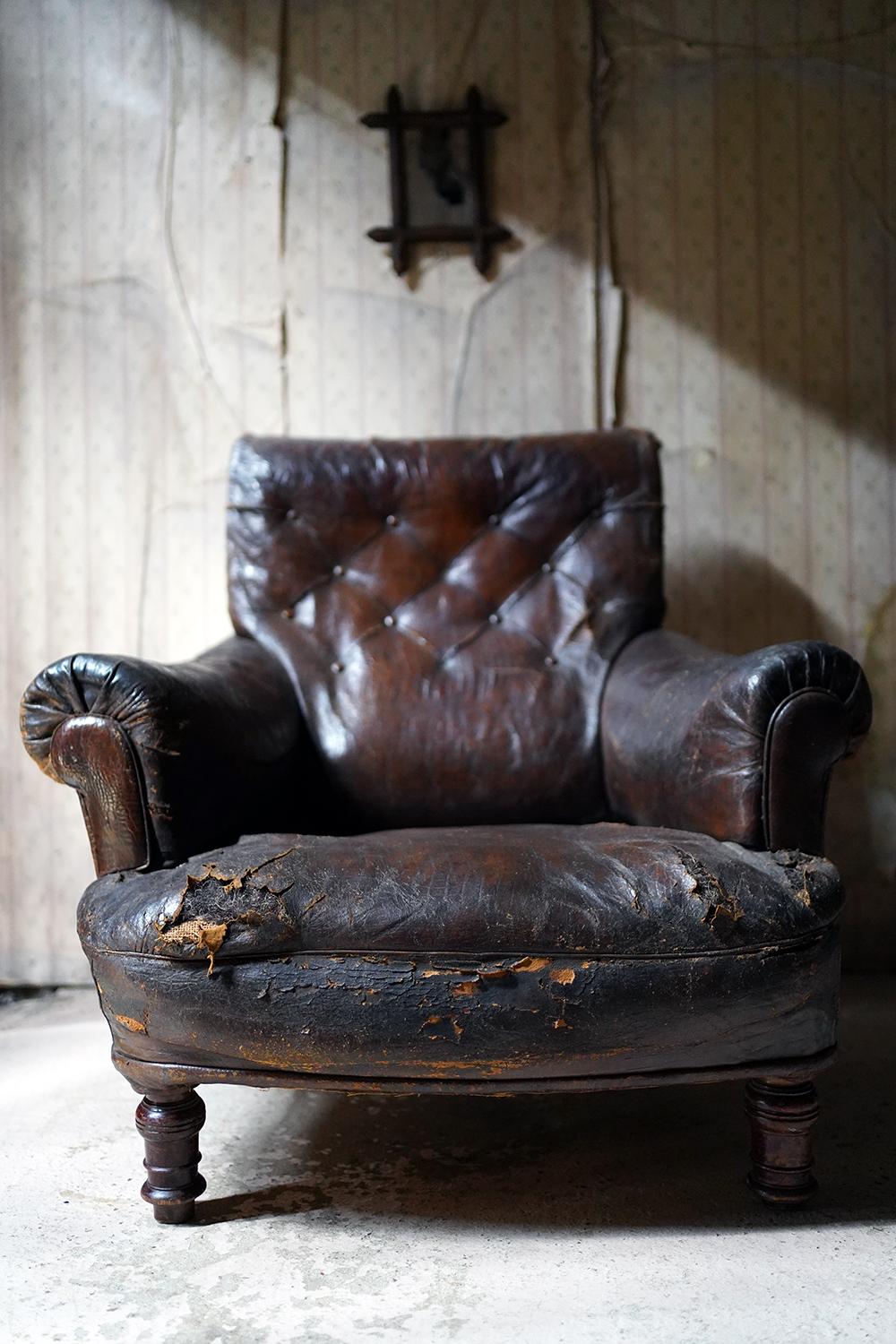 Louis Philippe Early 19thC French Crocodile Leather Armchair, c.1830 For Sale