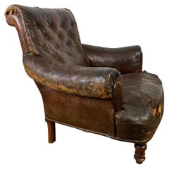 Antique Early 19thC French Crocodile Leather Armchair, c.1830