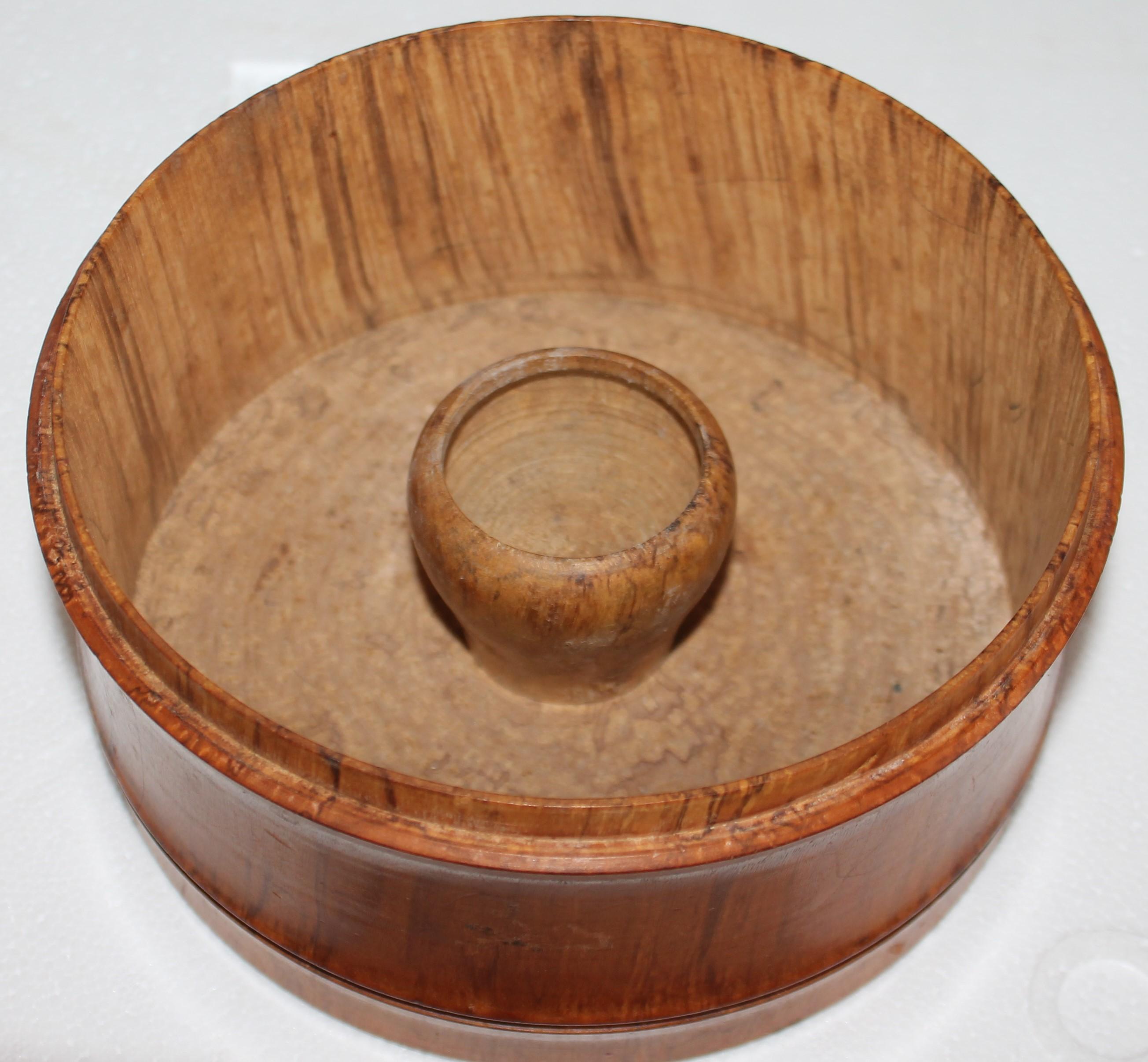 Hand-Crafted Early 19Thc Hand Carved Wood Canister For Sale