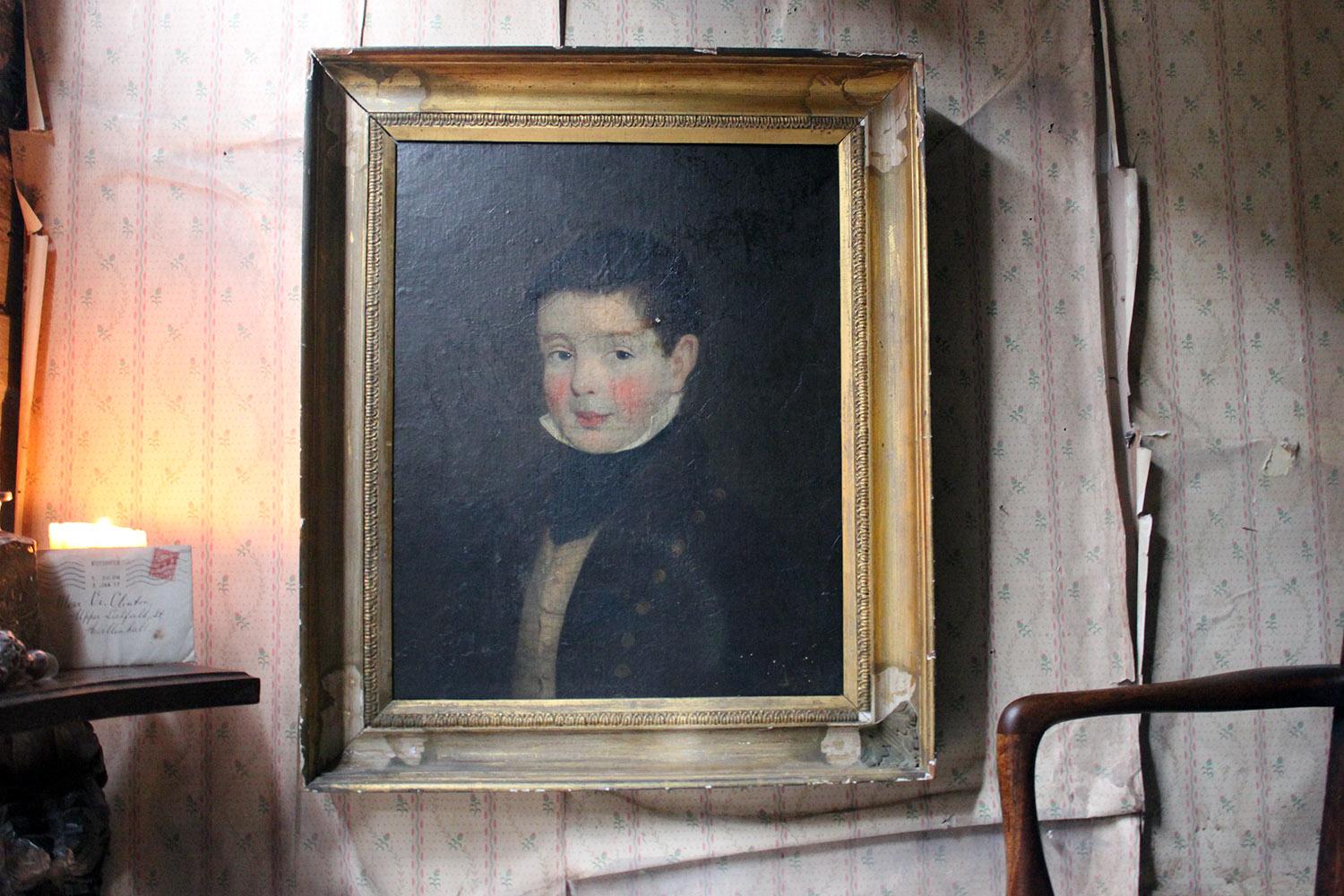 Early 19th Century Irish School Oil on Board of a Young Boy, circa 1810-1825 11