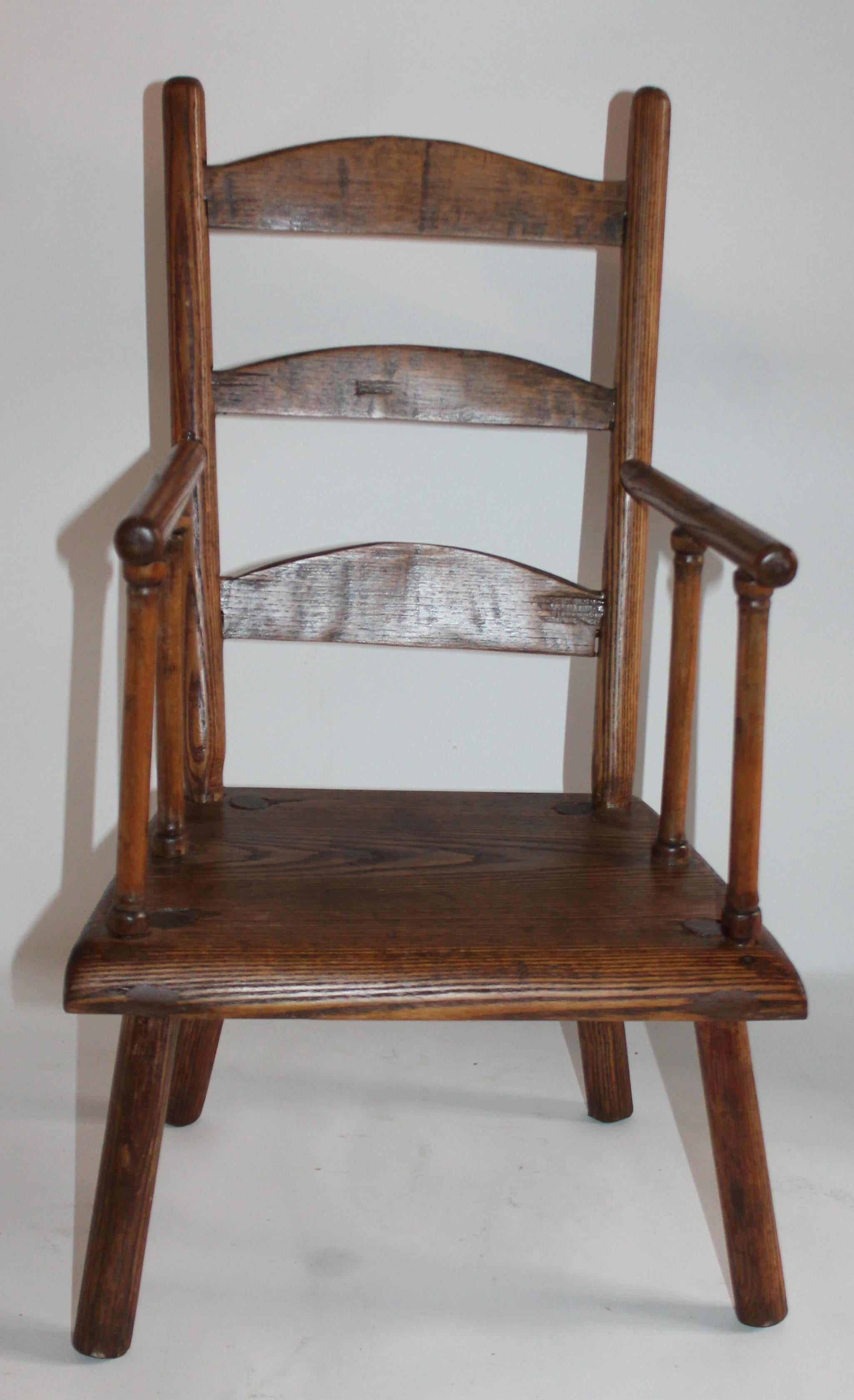 antique childs wooden chair