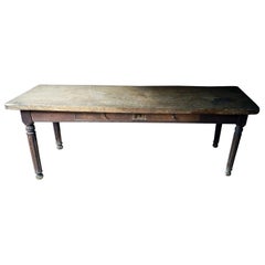 Early 19th Century Oak and Pine French Provincial Farmhouse Table