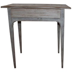 Early 19th Century Original Grey Painted Side Table