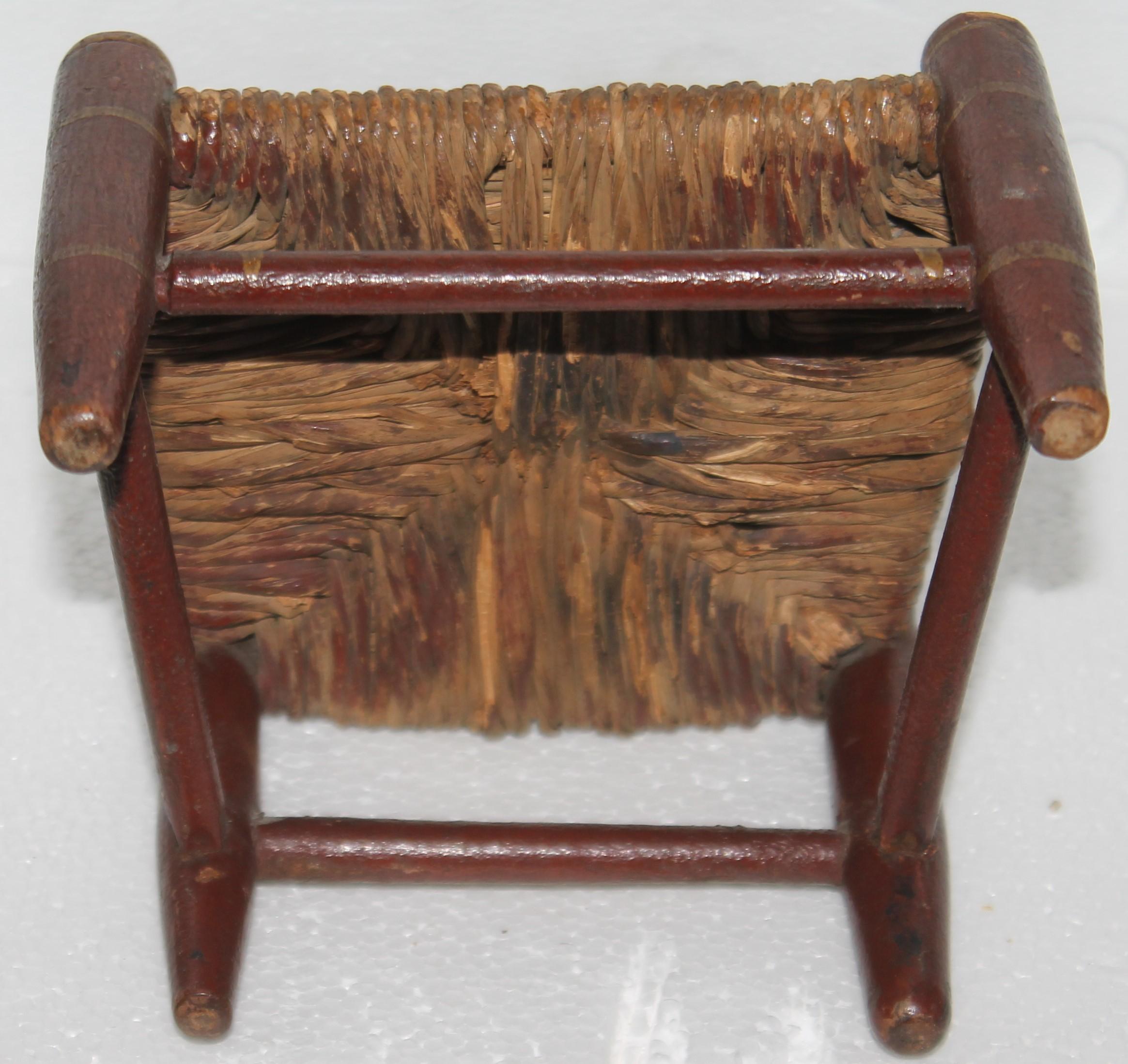 Pine Early 19thc Original Painted Miniature Chair For Sale