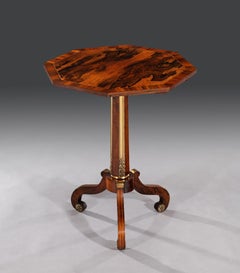 Early 19thC Rosewood Octagonal Tilt-Top Table
