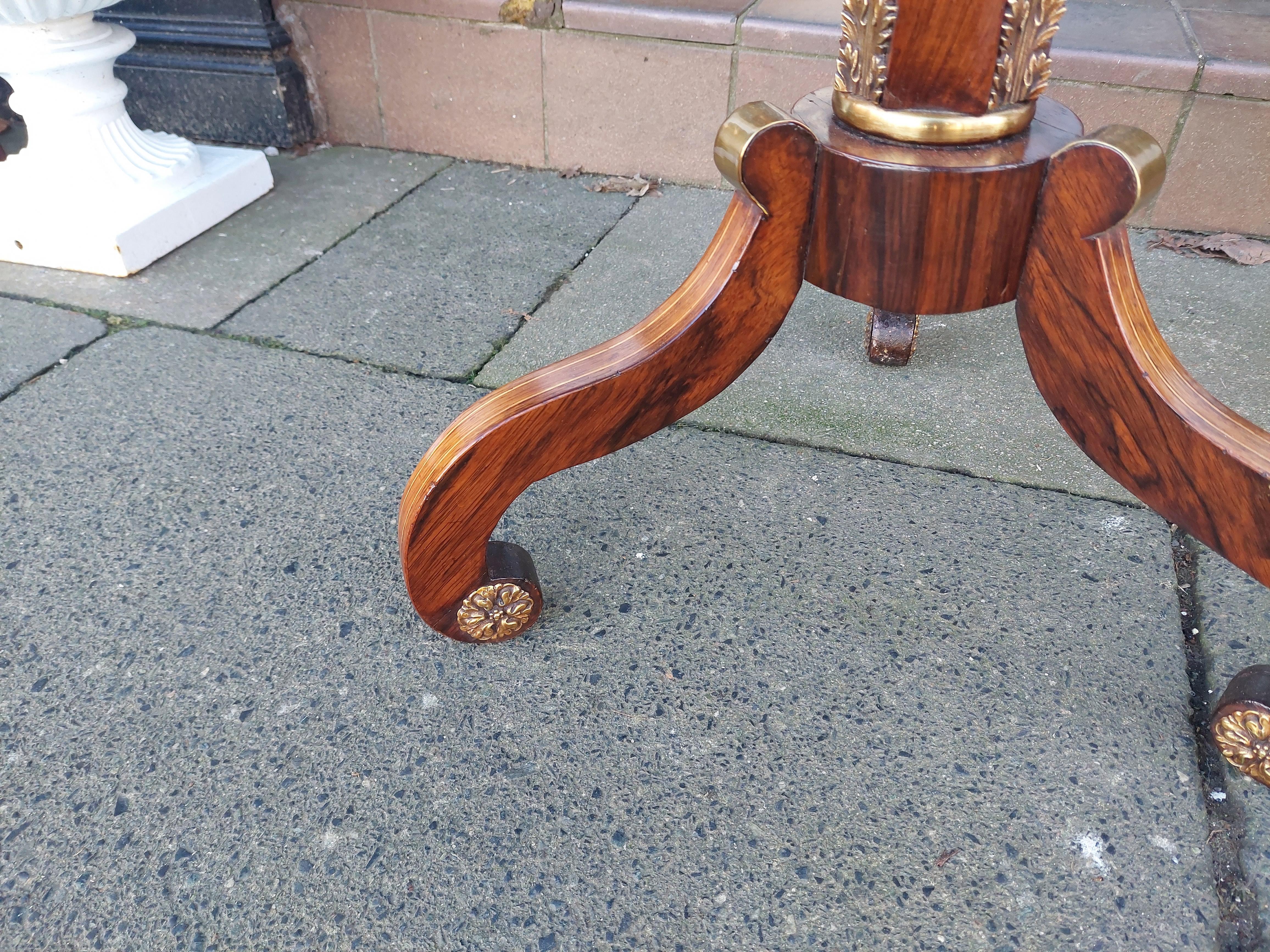 Early 19thC Rosewood Octagonal Tilt-Top Table 2