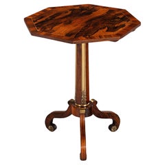 Early 19thC Rosewood Octagonal Tilt-Top Table