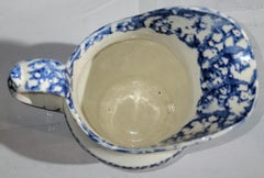 Early 19thc Soft Paste  Sponge Ware Pitcher