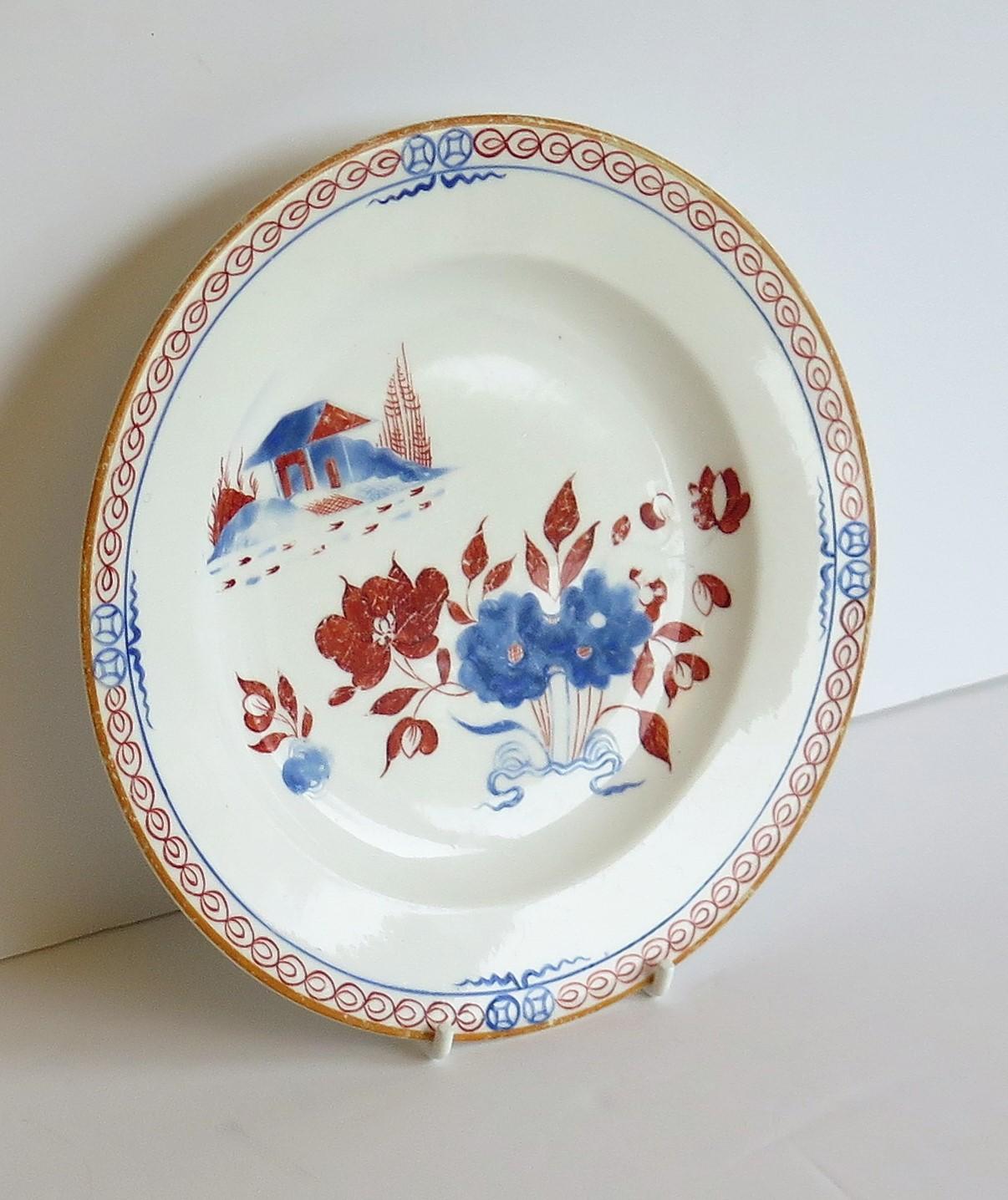 Anglais Assiette ou plat Spode du début du 19e siècle en porcelaine peinte à la main à motif de maison de poupées 488 en vente