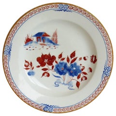 Assiette ou plat Spode du début du 19e siècle en porcelaine peinte à la main à motif de maison de poupées 488