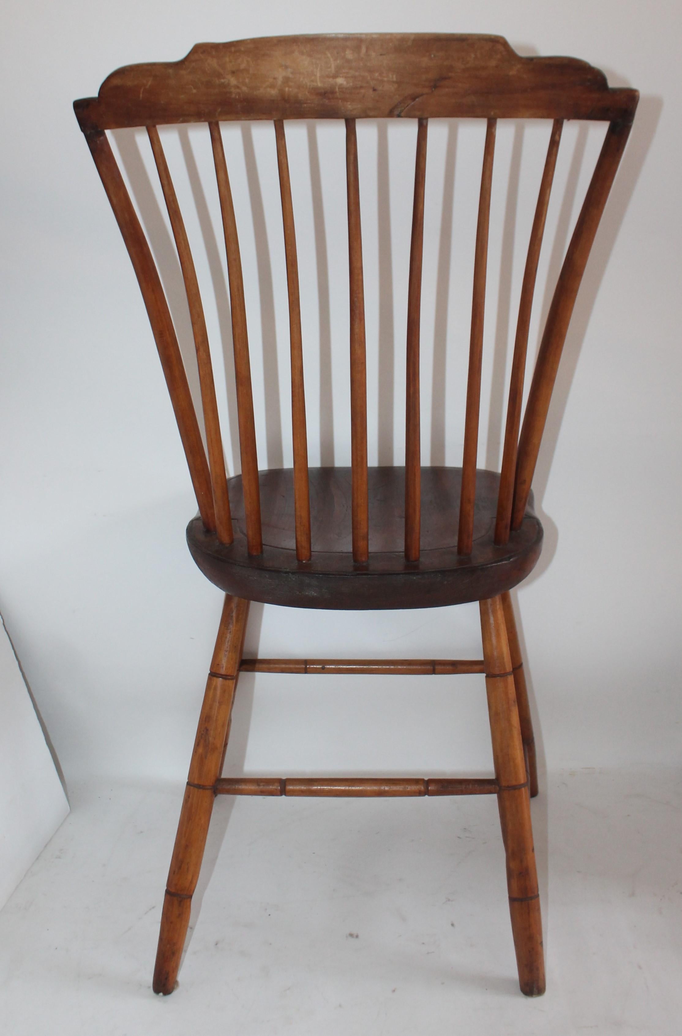 American Early 19th C Step Down Windsor Chair For Sale