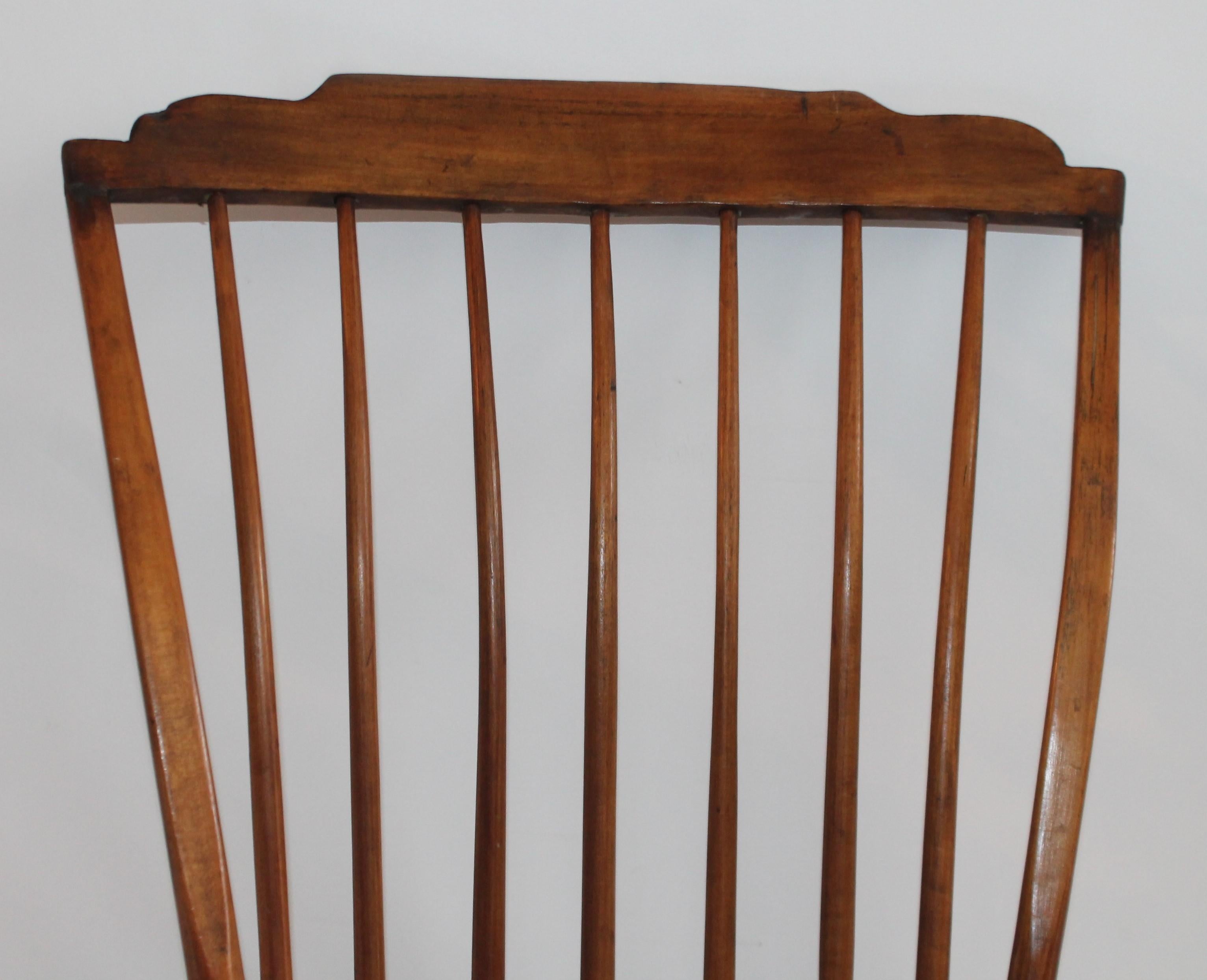 Hand-Crafted Early 19th C Step Down Windsor Chair For Sale