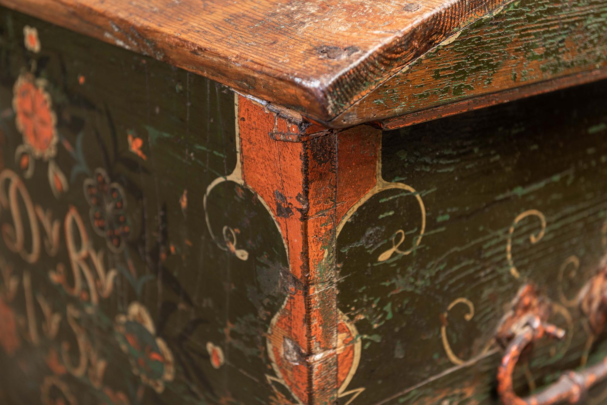 Early 19th Century Swedish Marriage/Dowry Chest For Sale 1