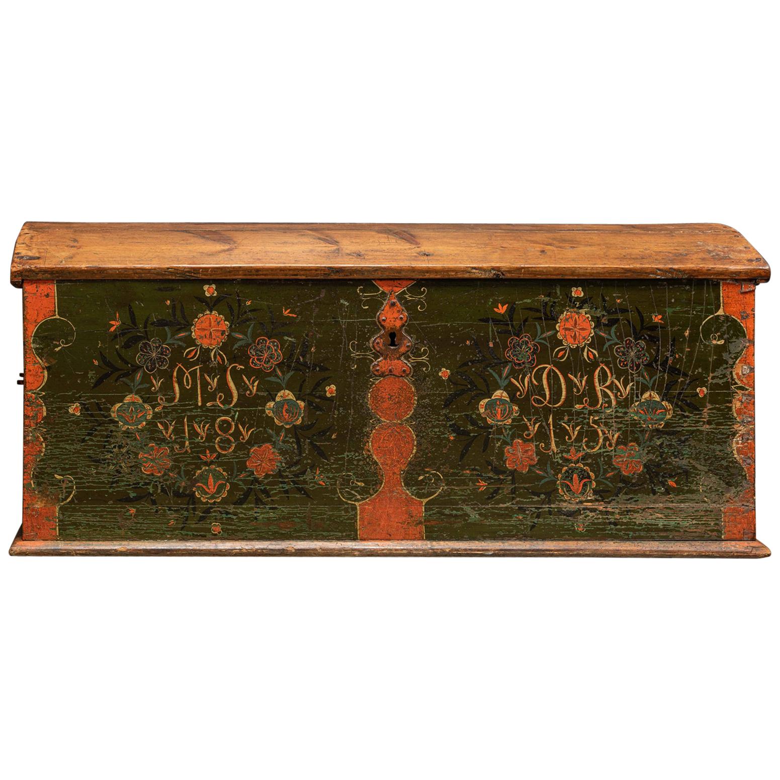 Early 19th Century Swedish Marriage/Dowry Chest For Sale