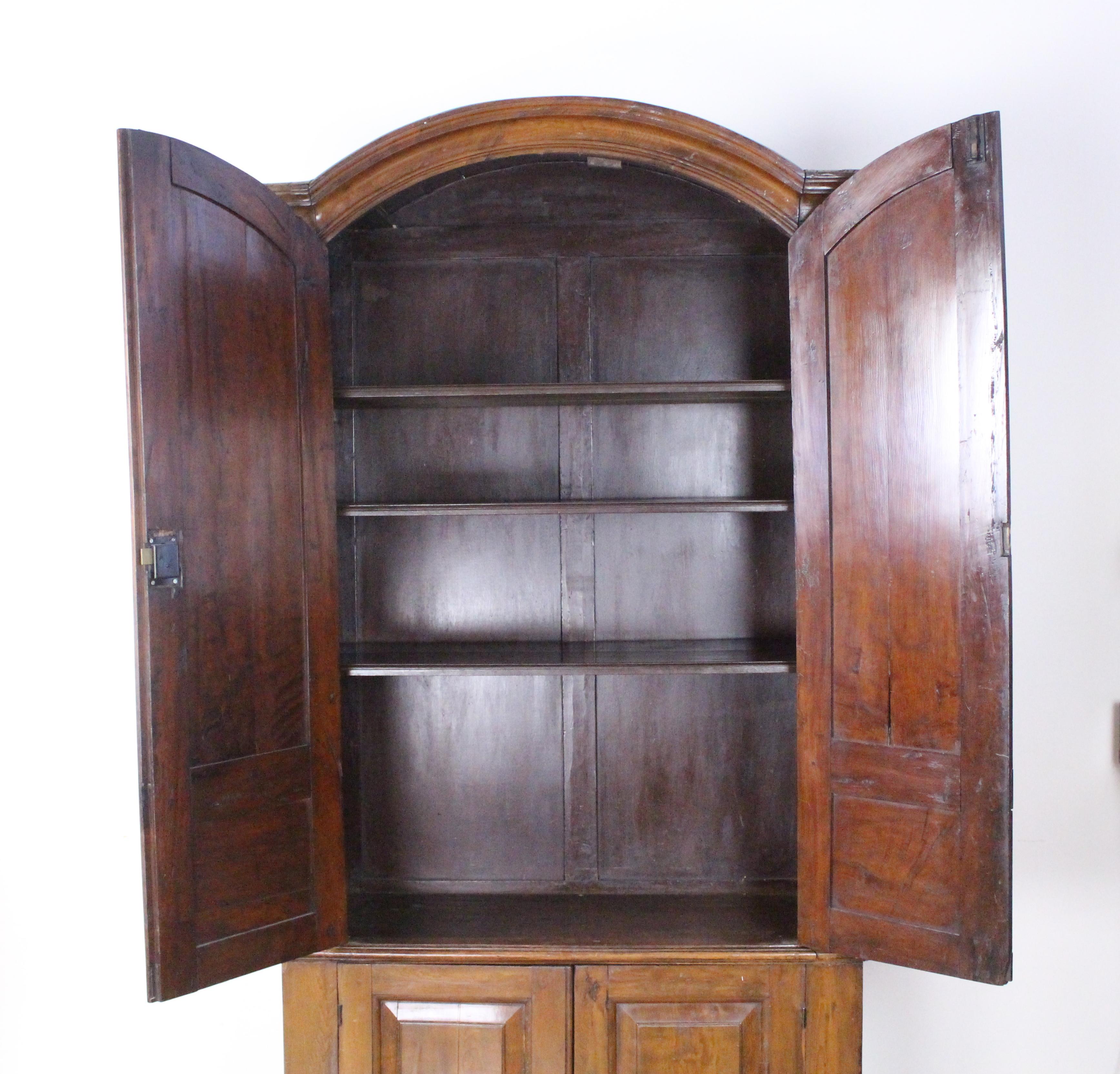 French Early 19th Century Yew Wood Linen Cupboard For Sale