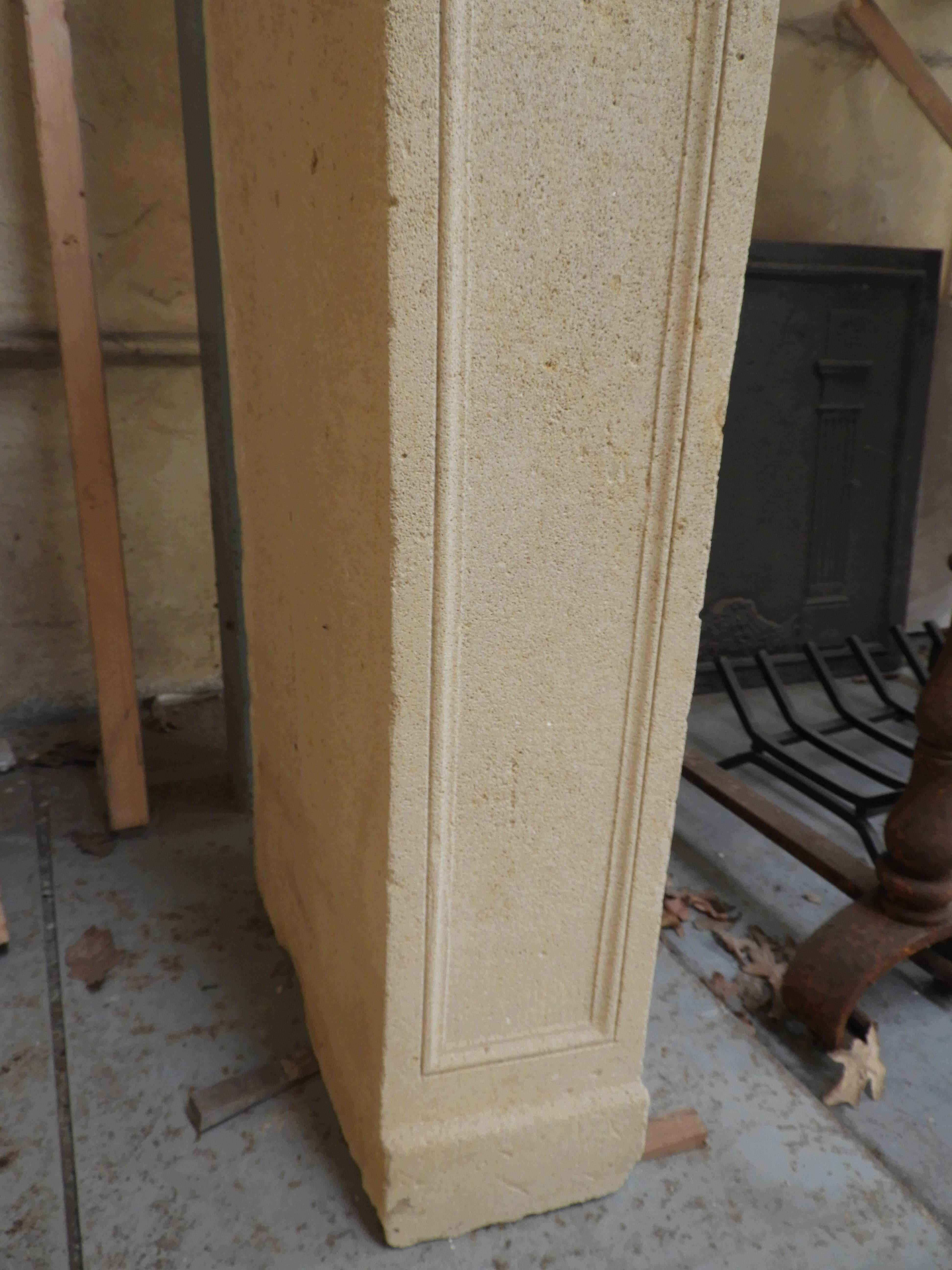 Early 19the Century Louis XVI Fireplace in French Limestone For Sale 9