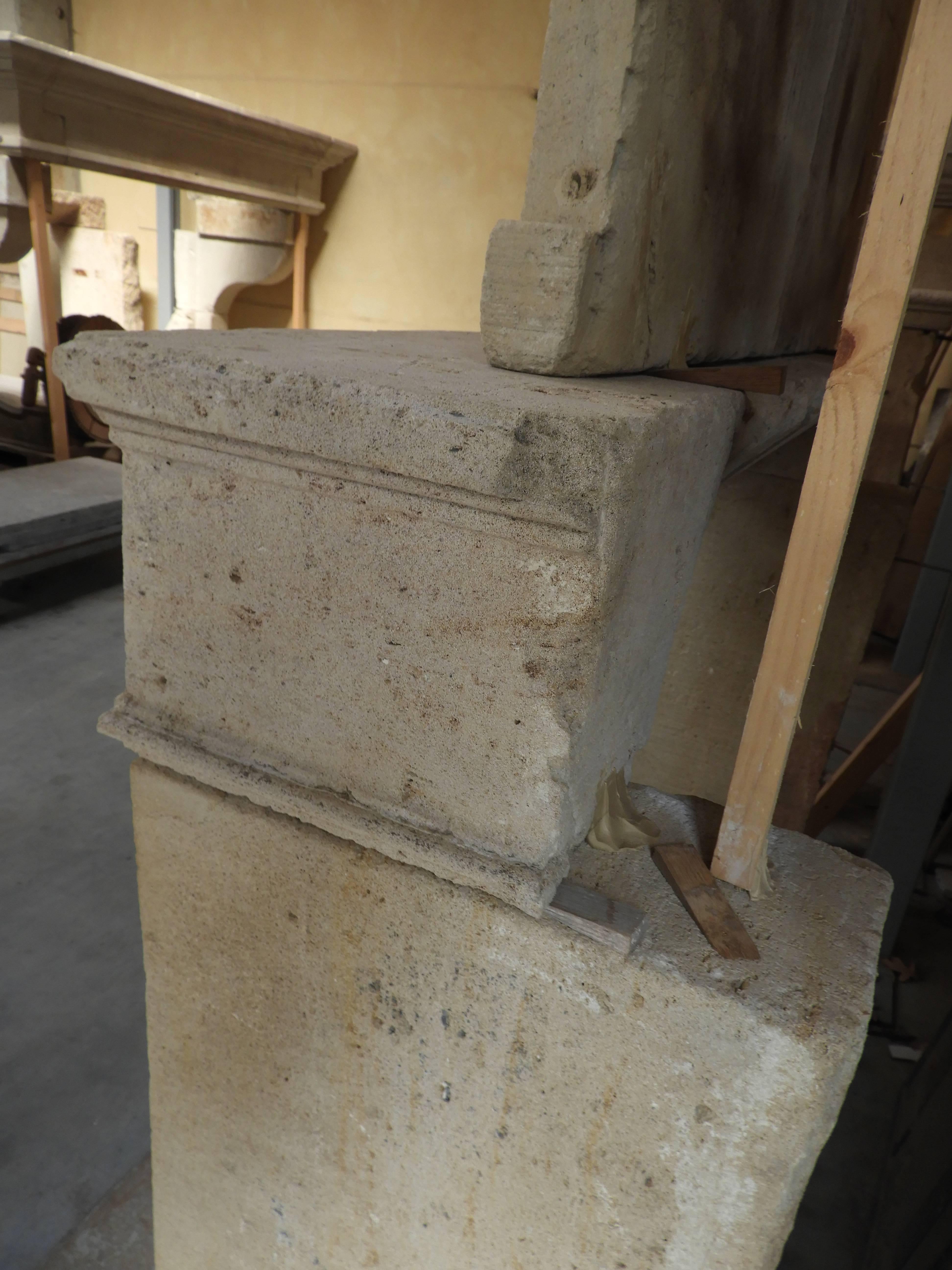 Early 19the Century Louis XVI Fireplace in French Limestone For Sale 13