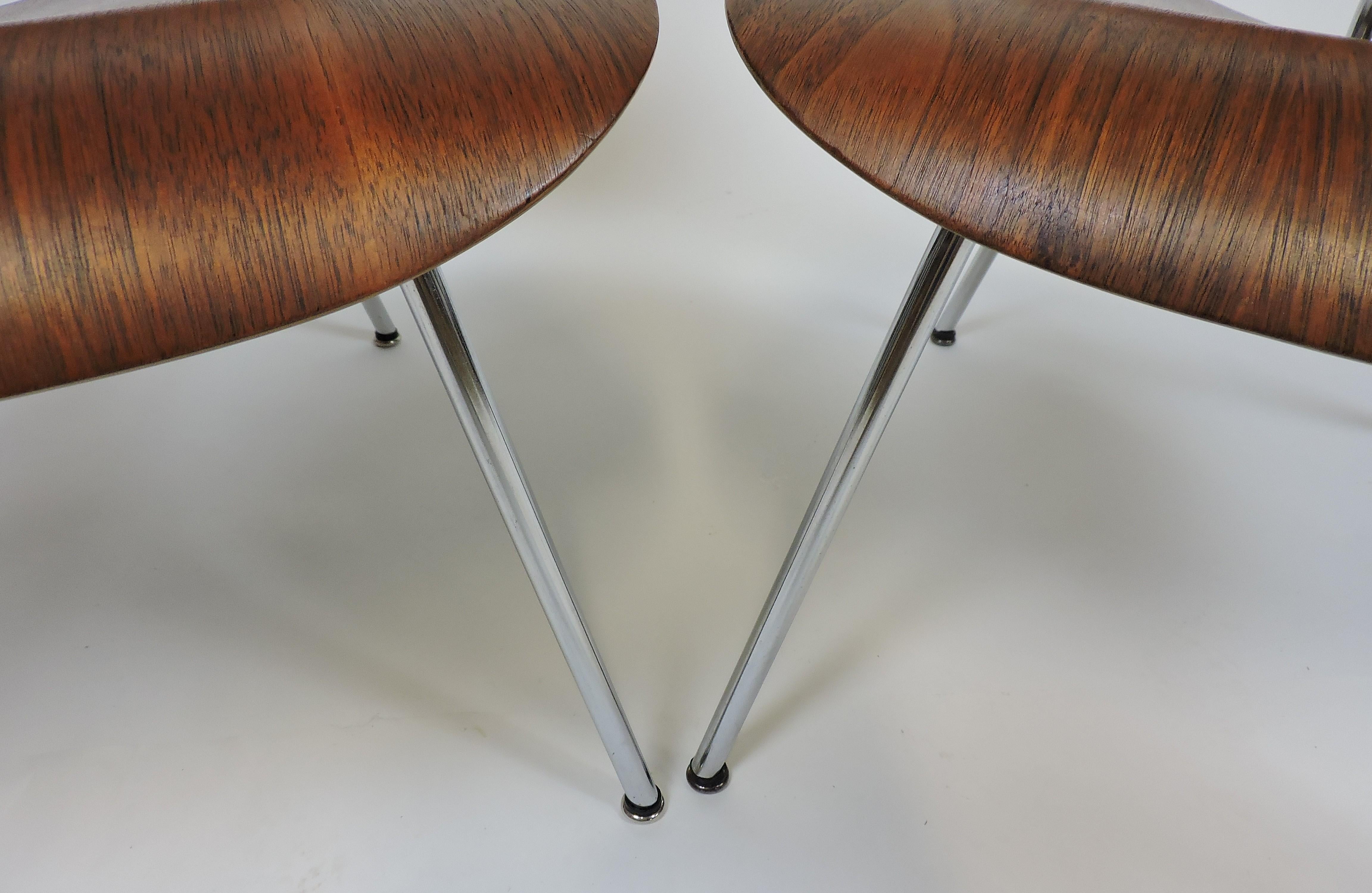 Mid-20th Century Early First Edition Eames Walnut LCM Chair for Evans For Sale