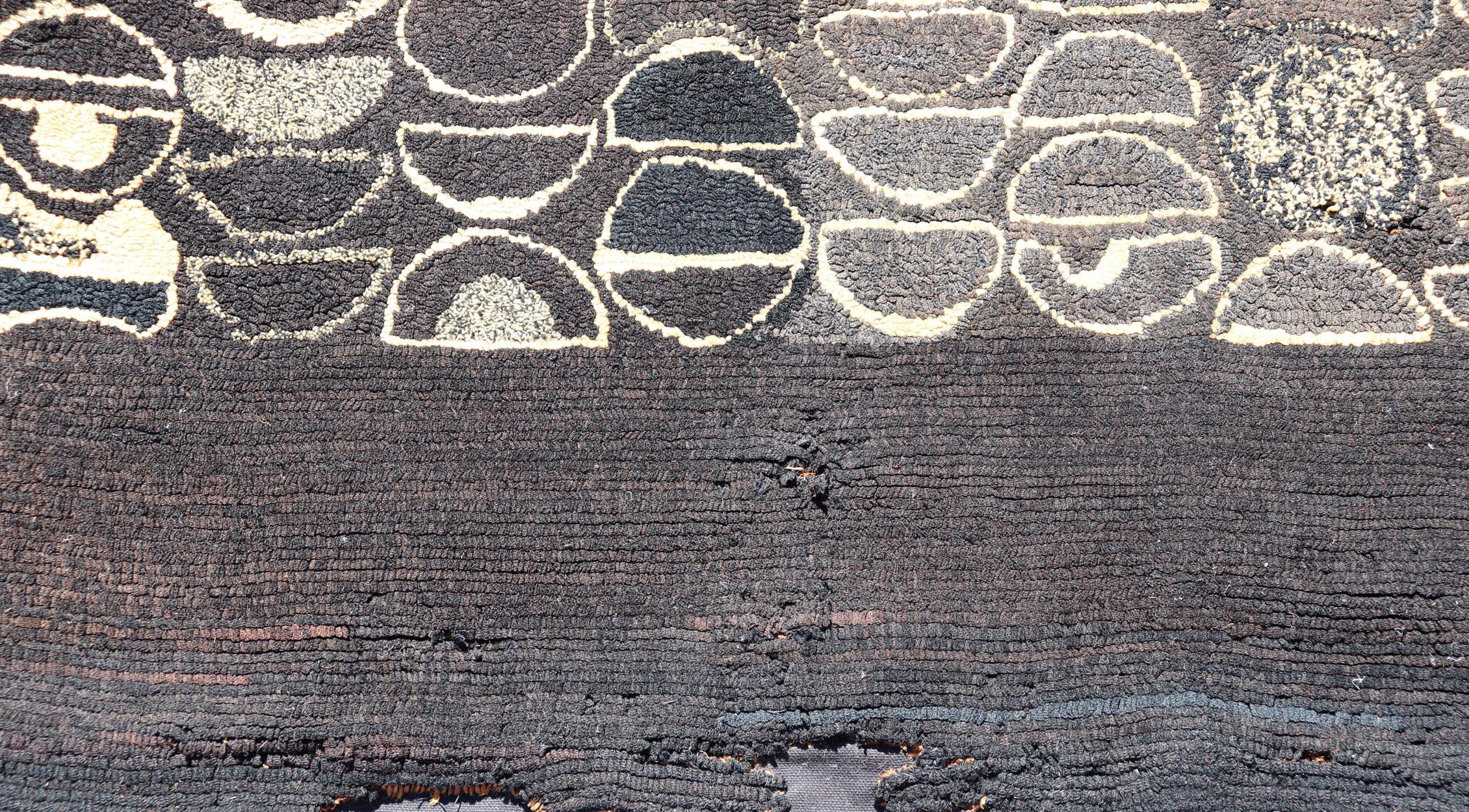 Early 20 Century American Hooked Rug with inspired by Modern Art. 
Measures: 4'8