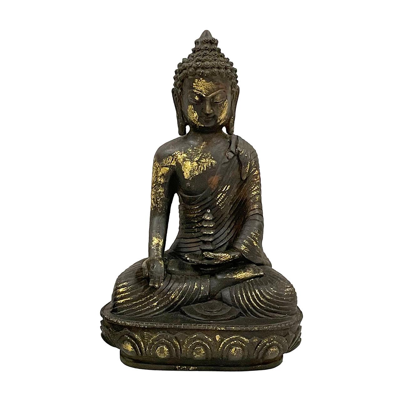 20th Century Early 20 Century Antique Carved Bronze 3 Generations of Buddha Statues For Sale