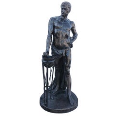 20e siècle Allemagne Vintage Bronze Figure de Mucius Scaevola par Wilhelm Kumm