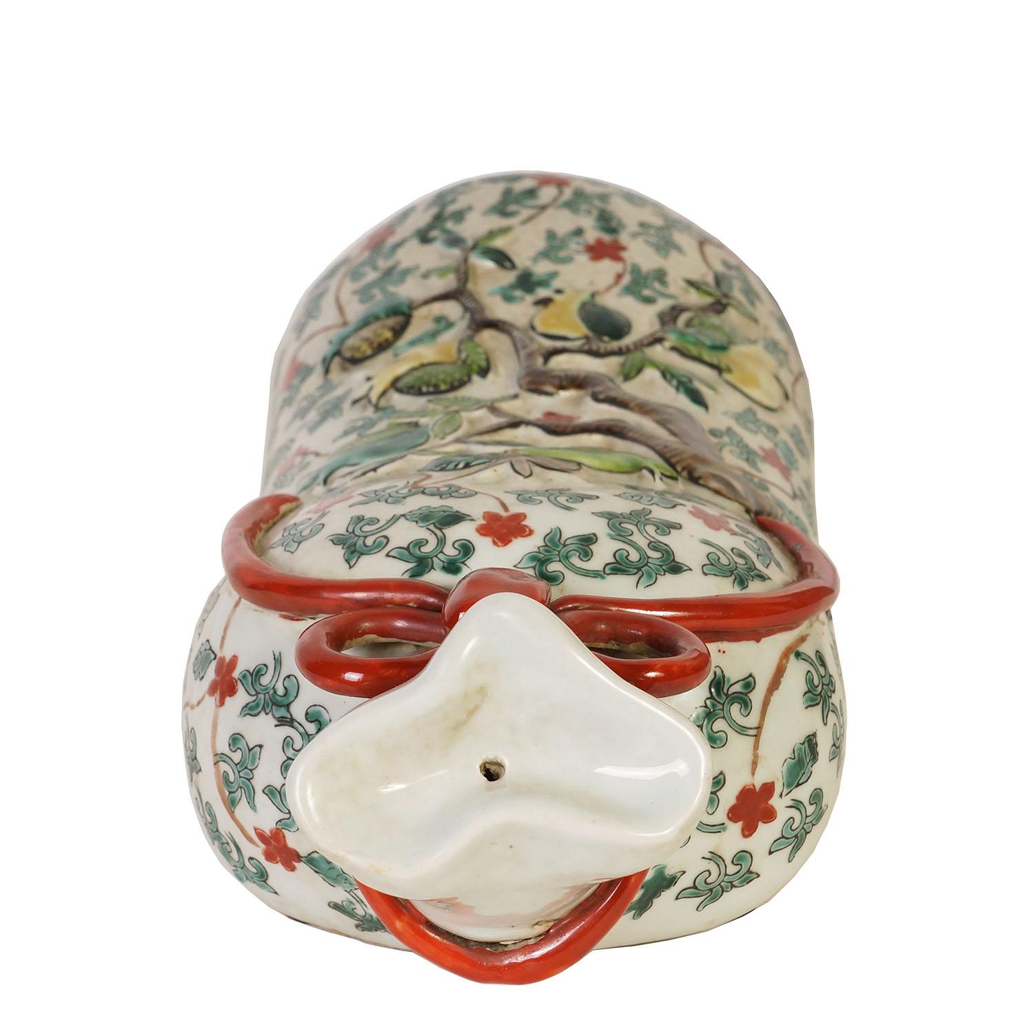 Esportazione cinese Cuscino in porcellana cinese Hand Made dei primi del Novecento in vendita