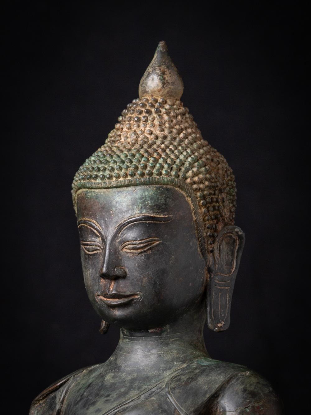 Early 20 century Varda mudra old bronze Burmese Buddha statue - OriginalBuddhas For Sale 7