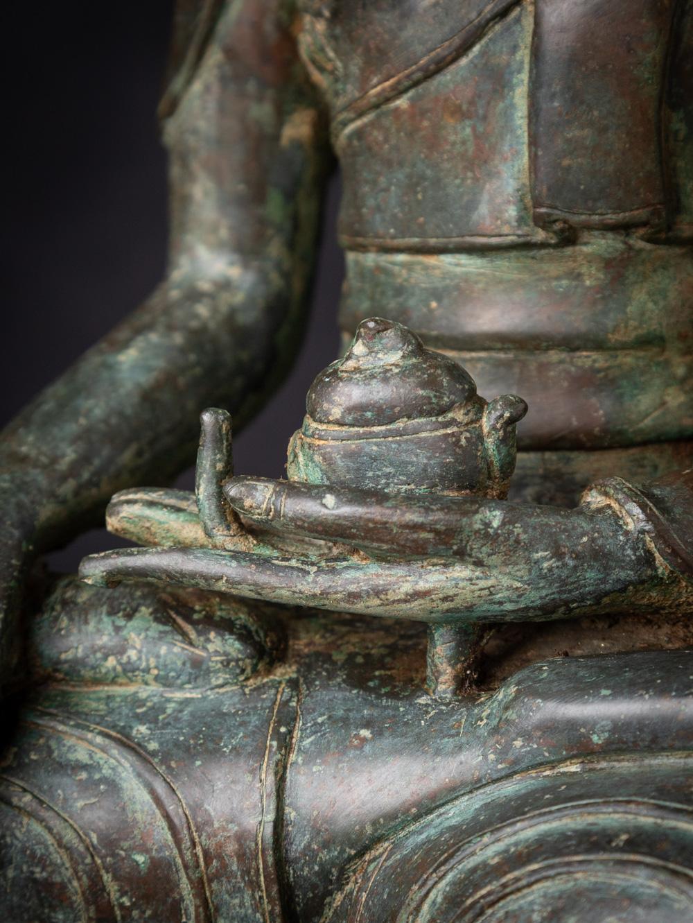 Early 20 century Varda mudra old bronze Burmese Buddha statue - OriginalBuddhas For Sale 13
