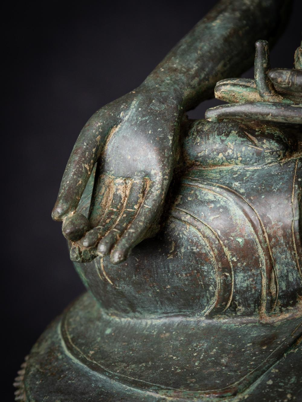 Early 20 century Varda mudra old bronze Burmese Buddha statue - OriginalBuddhas For Sale 14