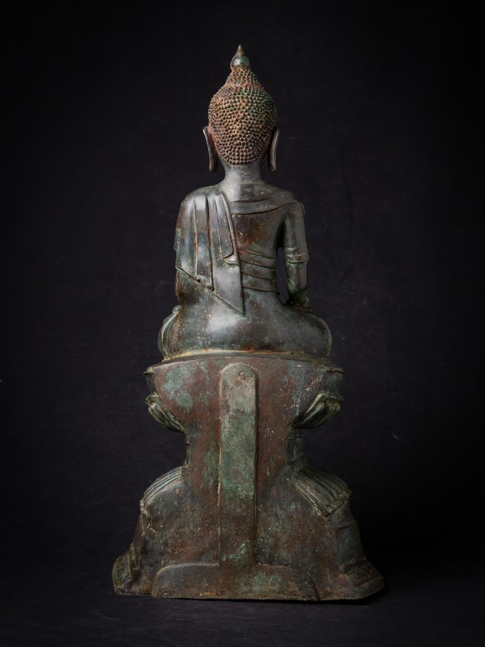 20th Century Early 20 century Varda mudra old bronze Burmese Buddha statue - OriginalBuddhas For Sale