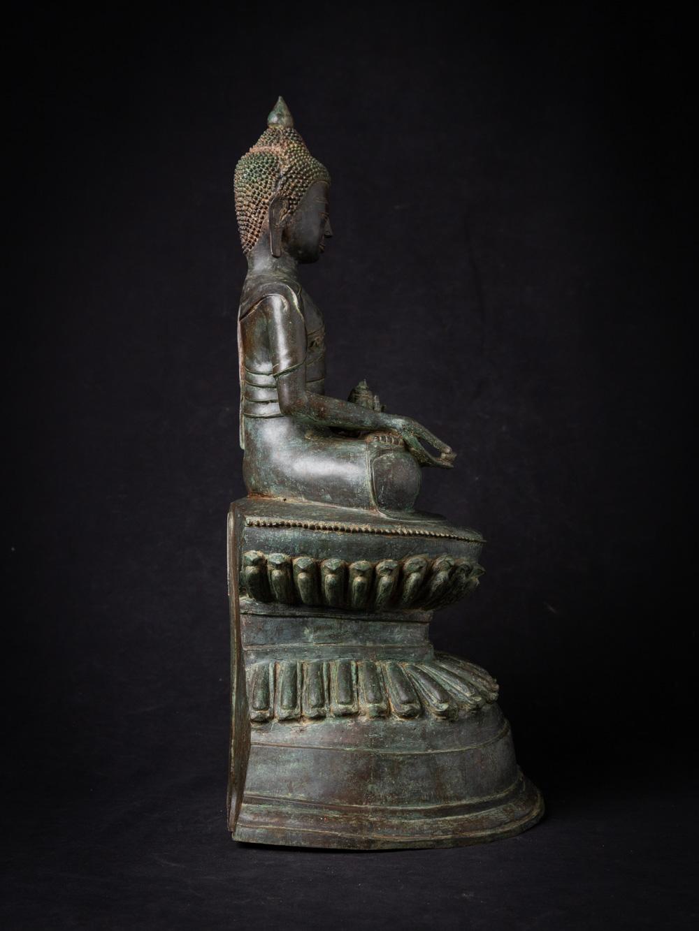 Bronze Early 20 century Varda mudra old bronze Burmese Buddha statue - OriginalBuddhas For Sale