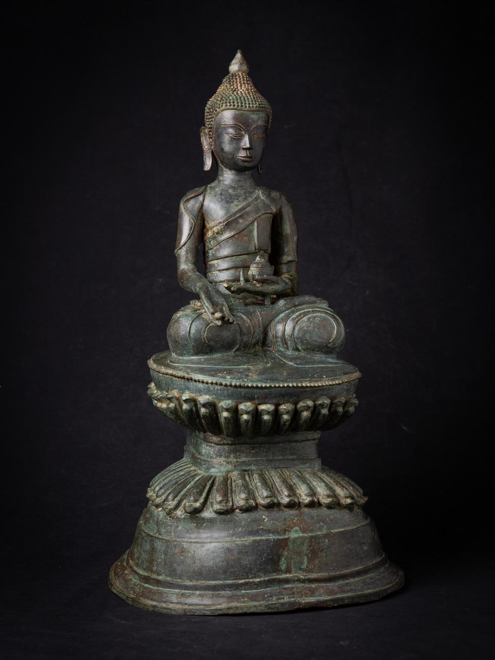 Early 20 century Varda mudra old bronze Burmese Buddha statue - OriginalBuddhas For Sale 1