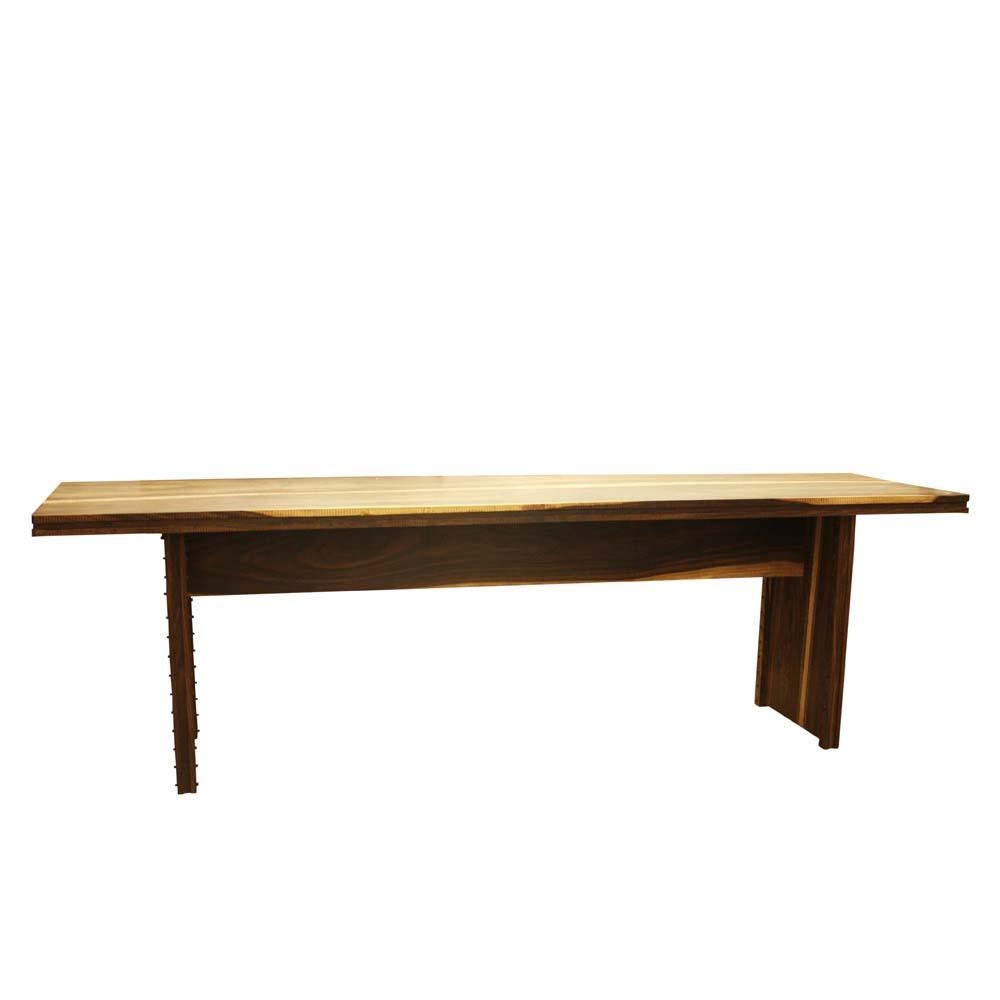 Hardwood Early 2000 Impressive Wooden Dining Table Italian Design by Anacleto Spazzapan