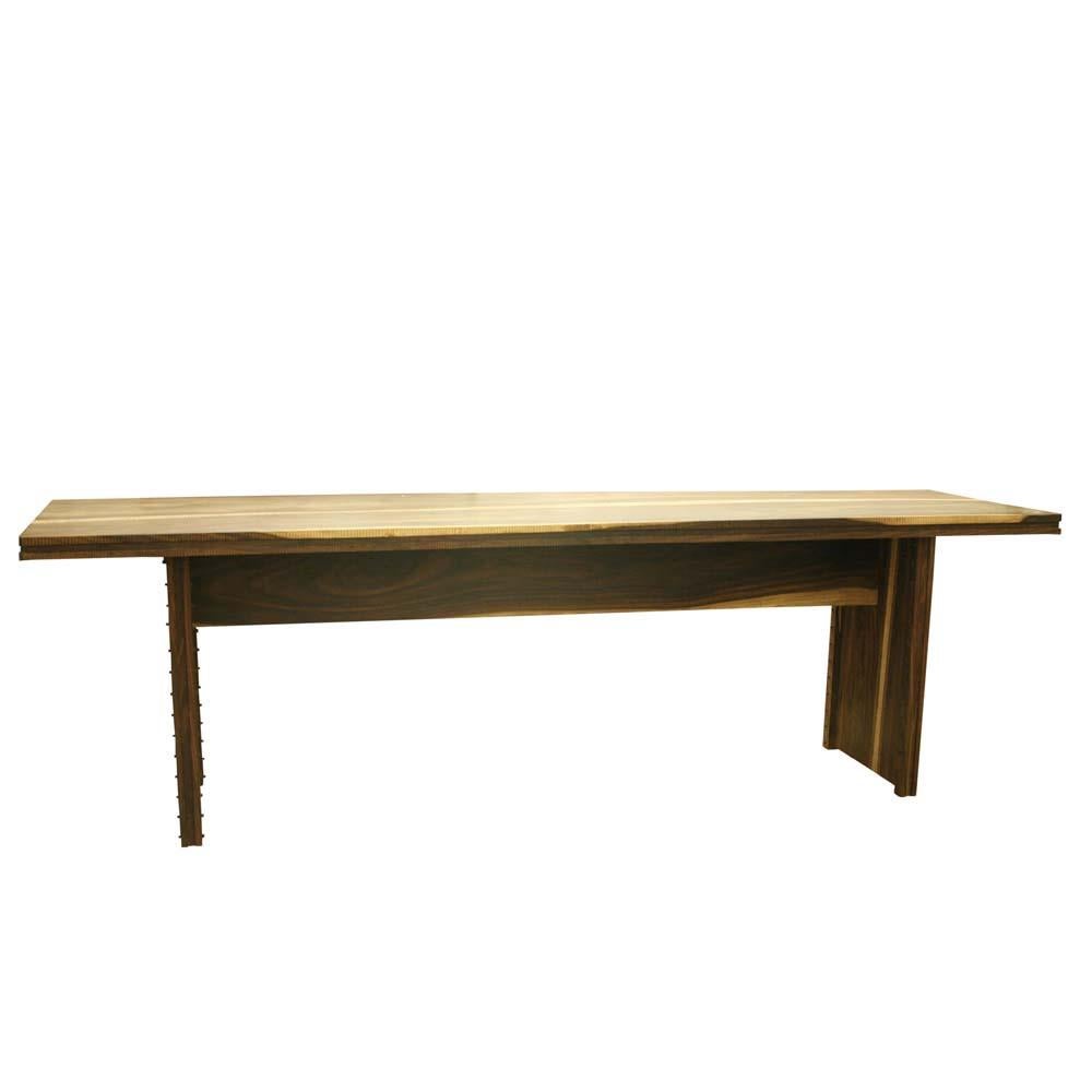 Early 2000 Impressive Wooden Dining Table Italian Design by Anacleto Spazzapan For Sale 1