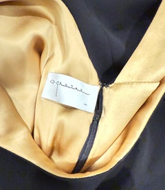 Early 2000s CD Greene Vintage Black Dress Gold Mesh Hem Cocktail Party US Size 6