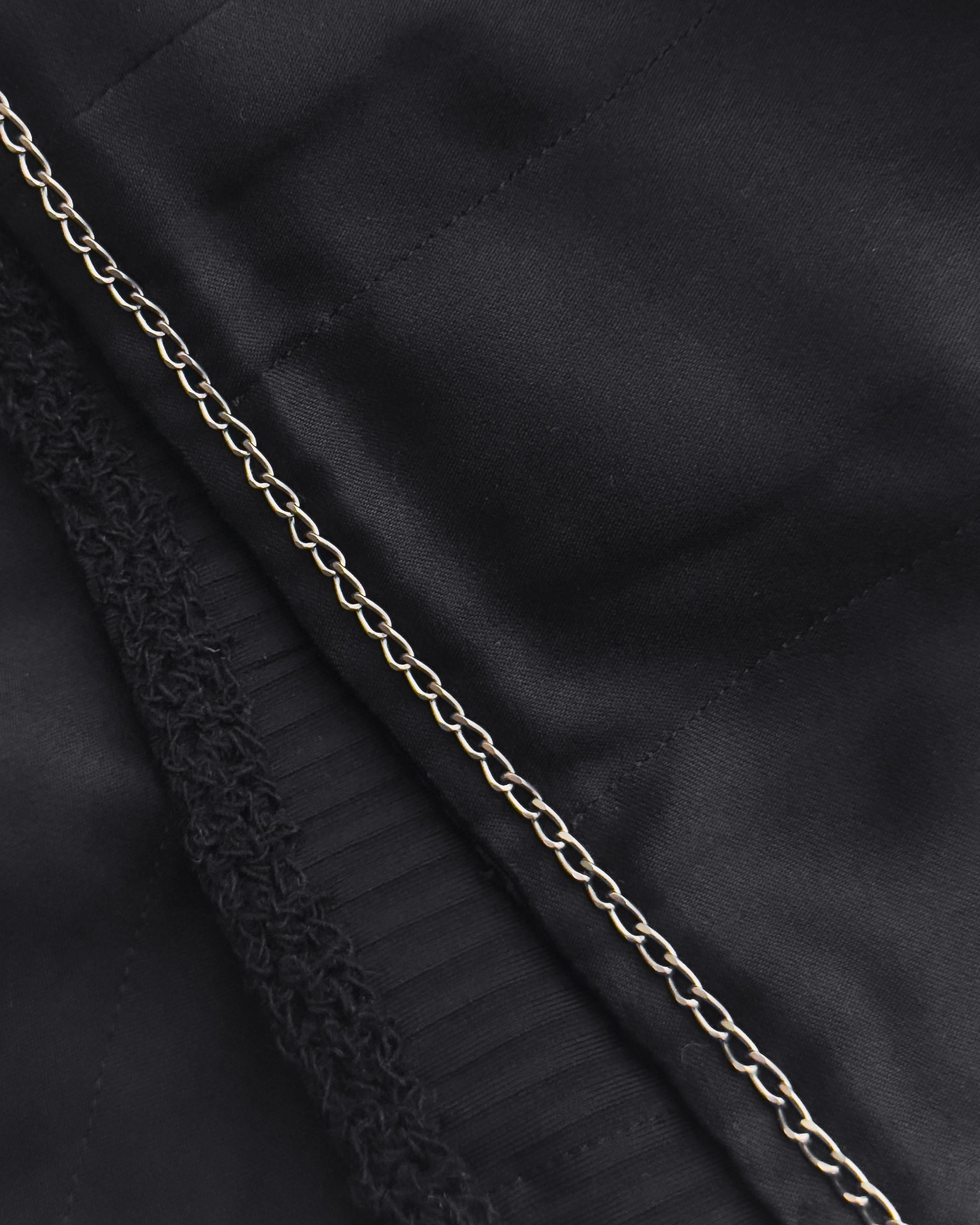 Début 2000 - Chanel - Veste à rayures tonales noires en vente 2