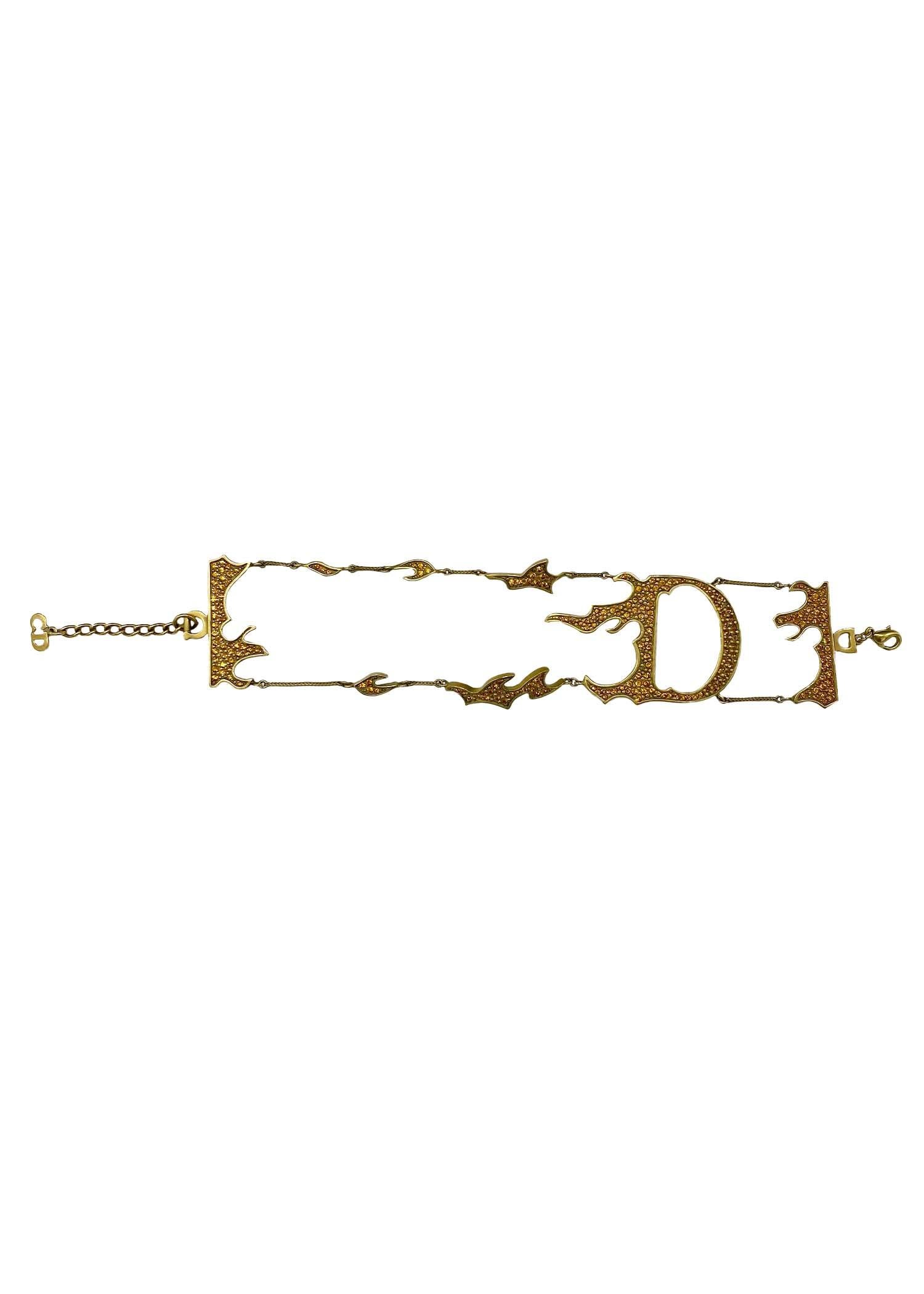 Christian Dior Runway Armreif Armband by John Galliano Logo transparent Acryl Herzen Herz Plexi weiss Schmuck Armschmuck Armreifen Orig 
