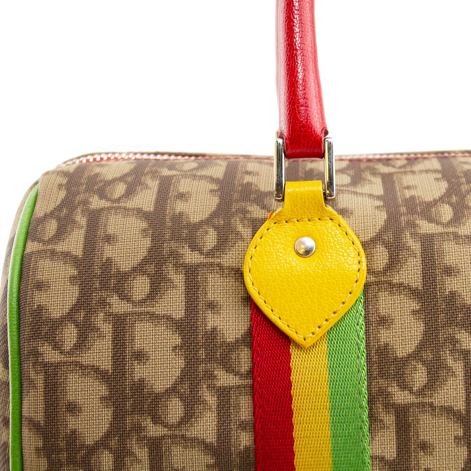 Early 2000s Christian Dior Rasta Collection Boston Bag 1